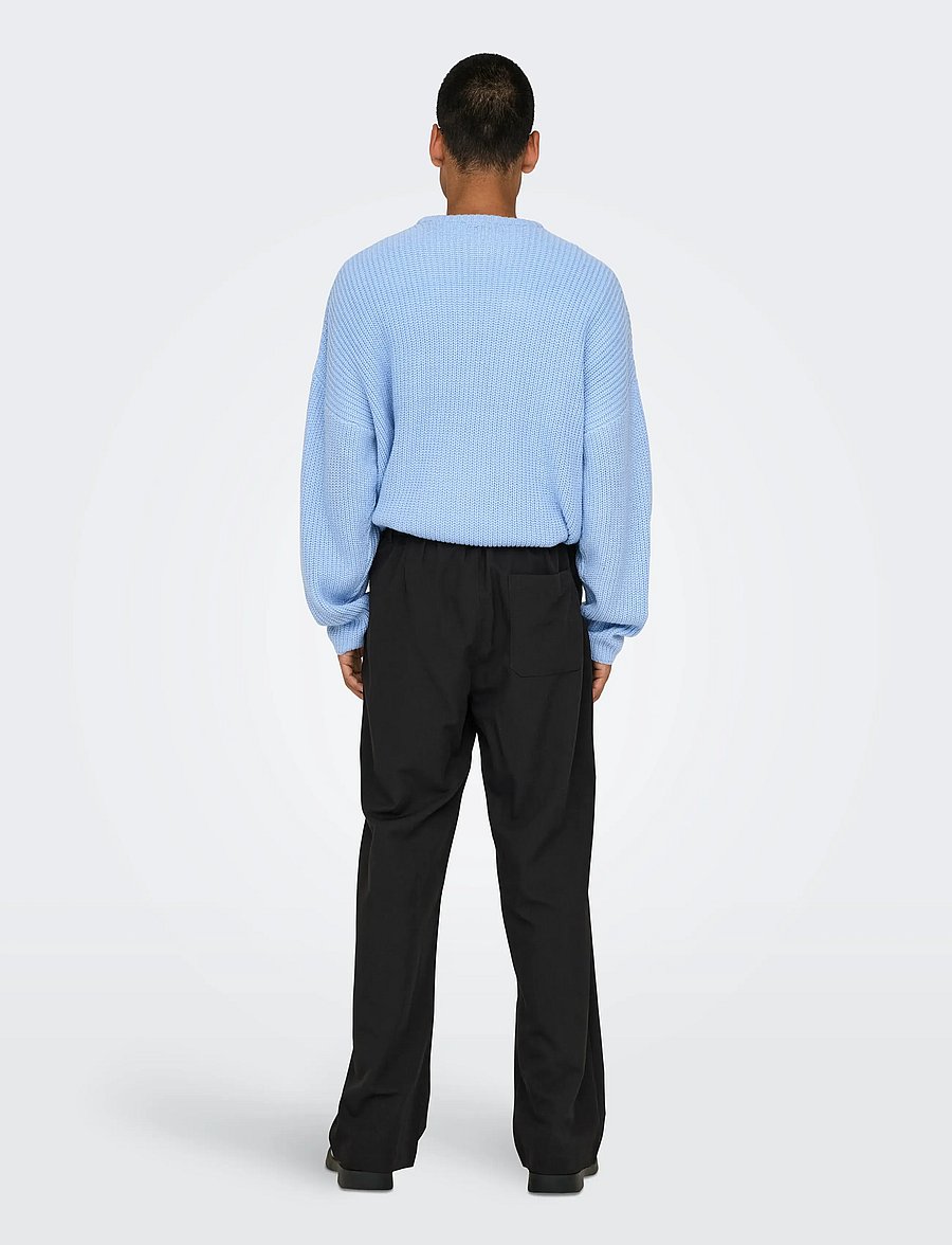 ONLY & SONS - ONSJEREMY LOOSE PLEAT 0334 PANT - freizeithosen - black - 3