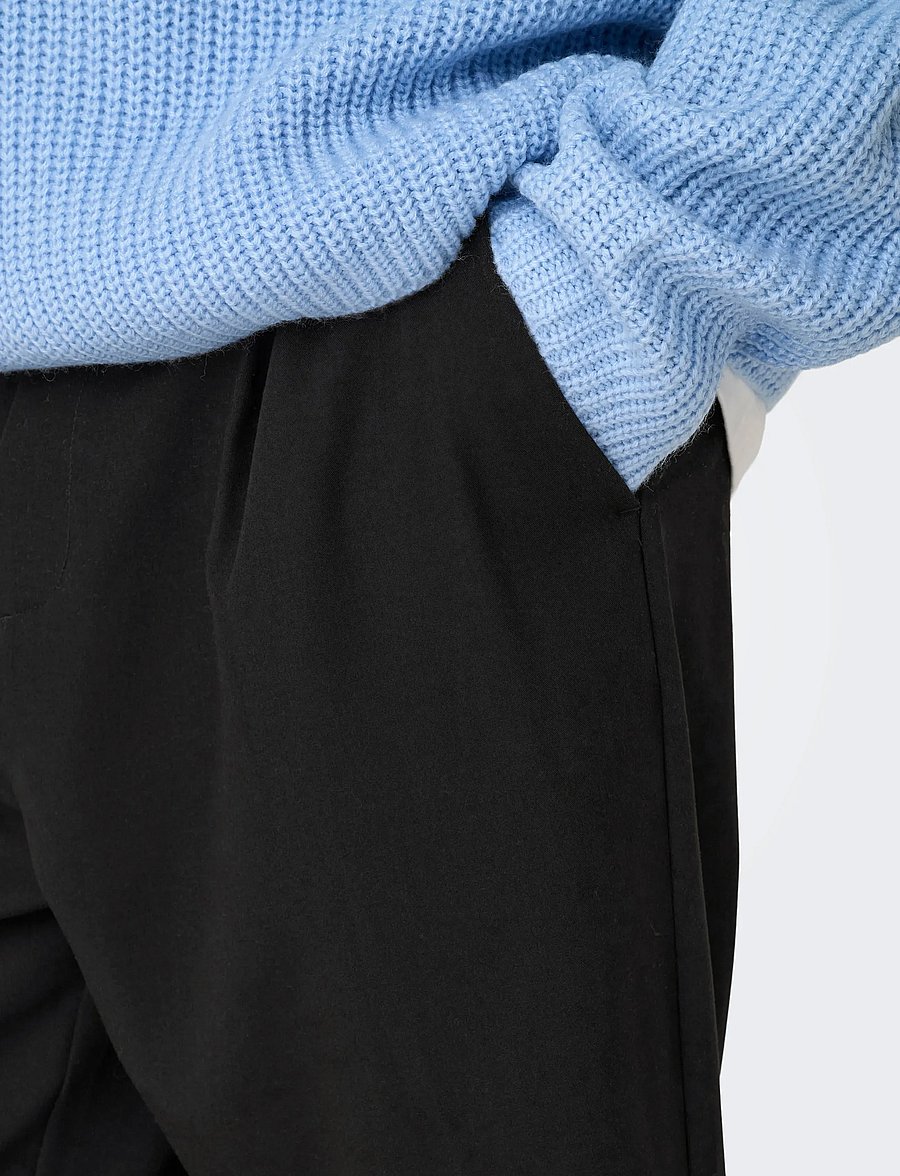 ONLY & SONS - ONSJEREMY LOOSE PLEAT 0334 PANT - freizeithosen - black - 5