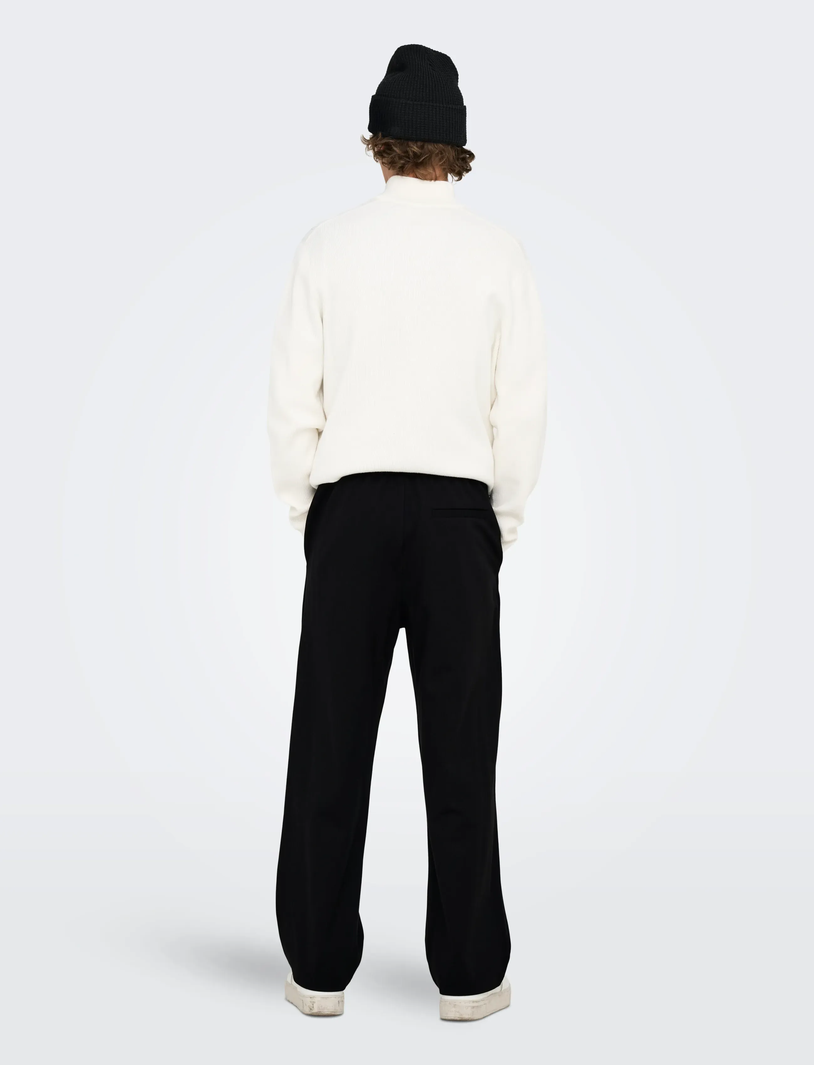 ONLY & SONS - ONSJAKES 0339 LOOSE STR PANT FRML NOOS - casual bukser - black - 3
