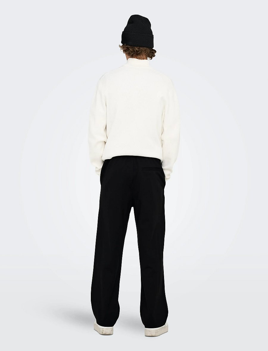 ONLY & SONS - ONSJAKES 0339 LOOSE STR PANT FRML NOOS - casual bukser - black - 3