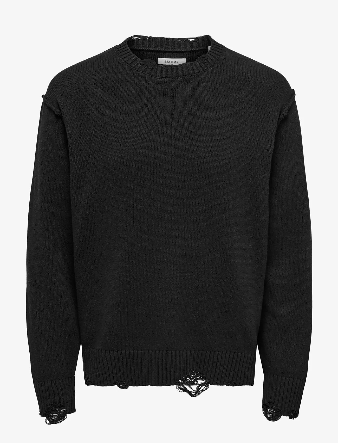 ONLY & SONS - ONSTUNE RLX LS CREW NECK KNIT LIFE - adījumi ar apaļu kakla izgriezumu - black - 1