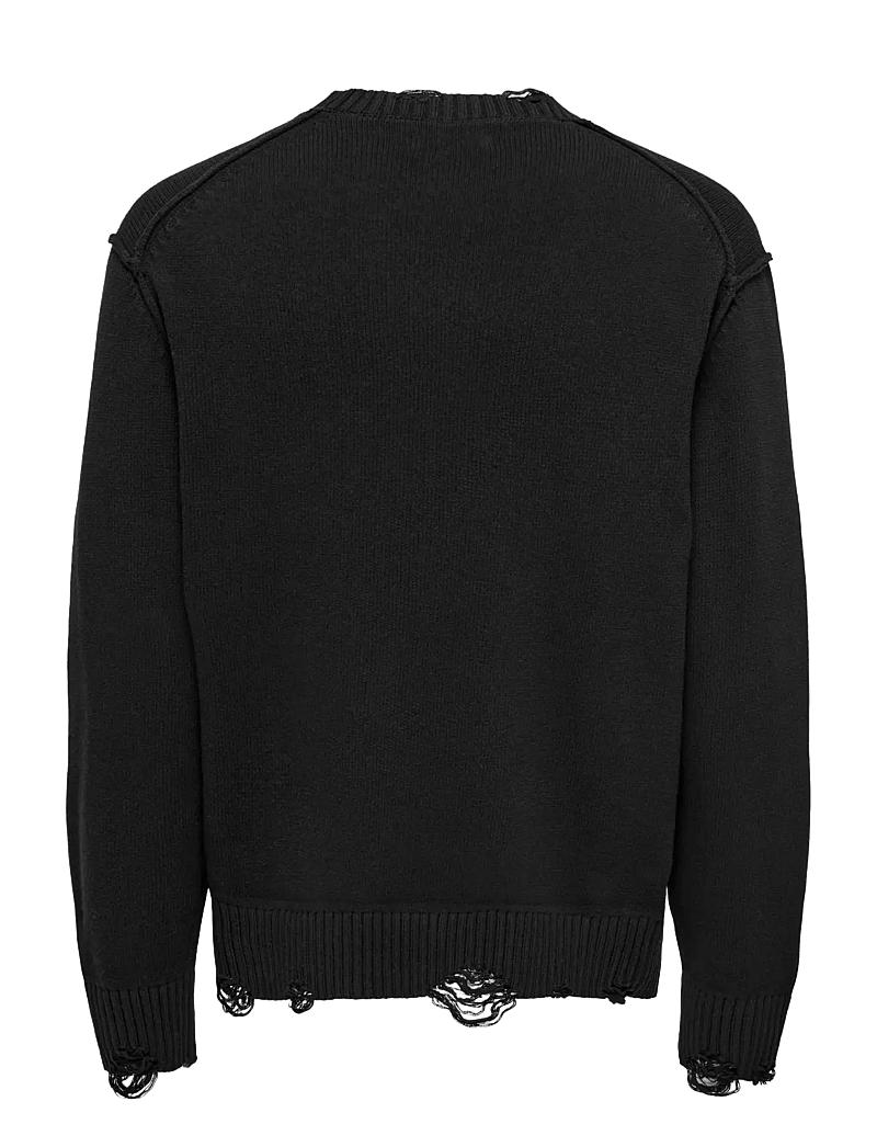 ONLY & SONS - ONSTUNE RLX LS CREW NECK KNIT LIFE - adījumi ar apaļu kakla izgriezumu - black - 2