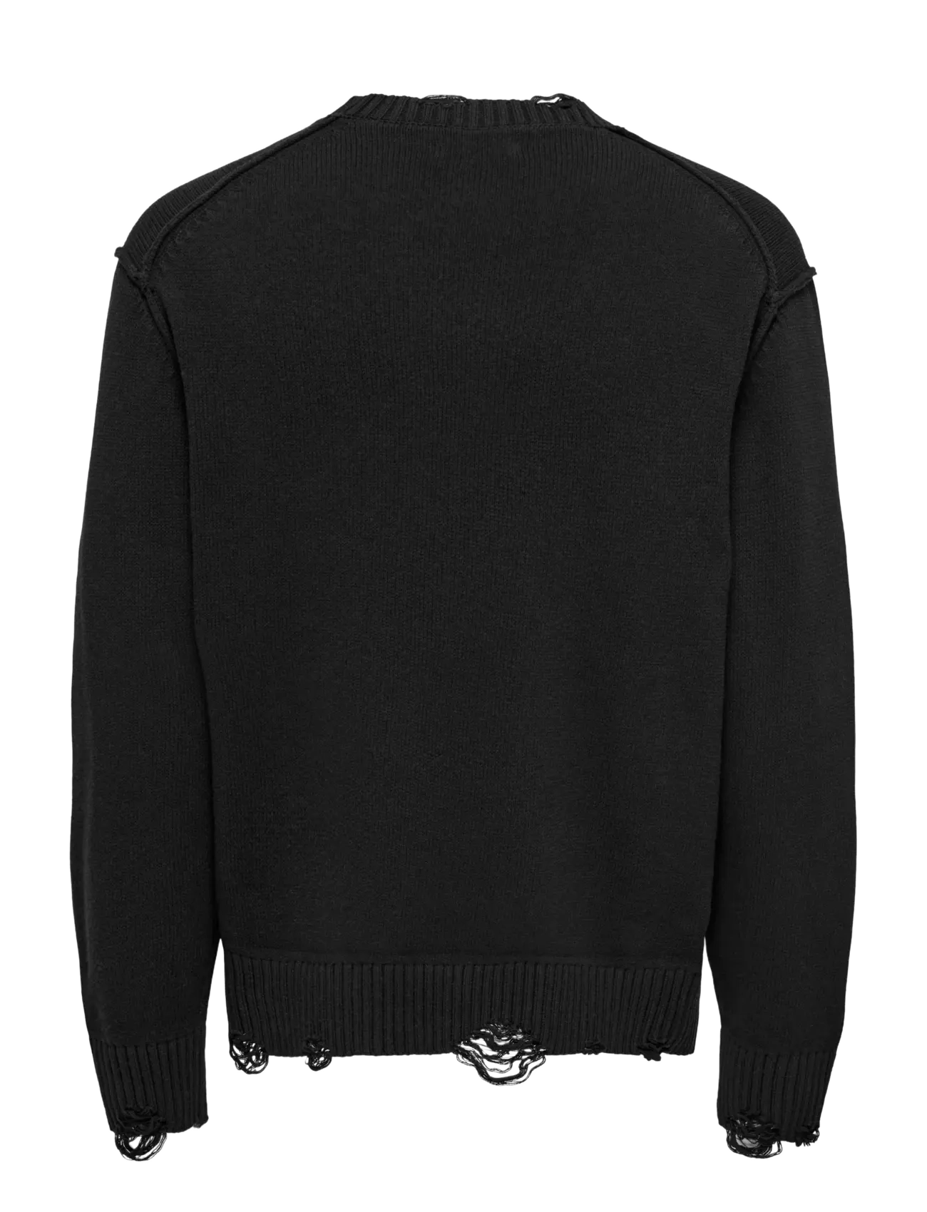 ONLY & SONS - ONSTUNE RLX LS CREW NECK KNIT - round necks - black - 2