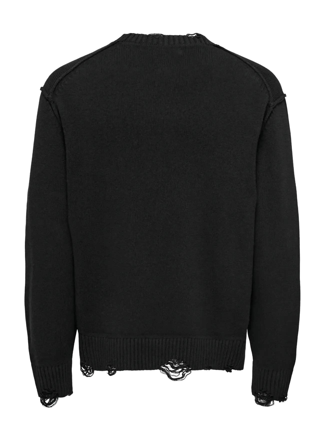 ONLY & SONS - ONSTUNE RLX LS CREW NECK KNIT - Ümmarguse kaelusega kudumid - black - 3