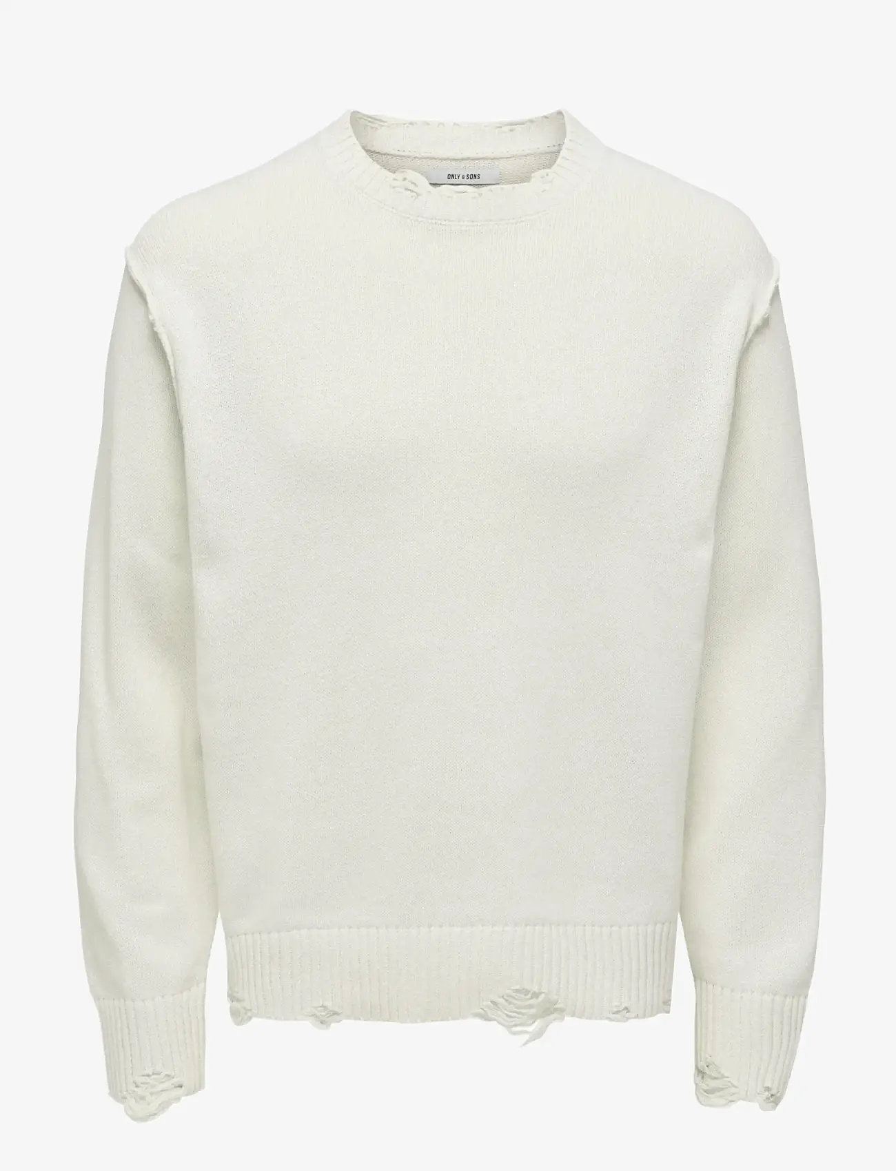 ONLY & SONS - ONSTUNE RLX LS CREW NECK KNIT LIFE - rundhalsad - cloud dancer - 0