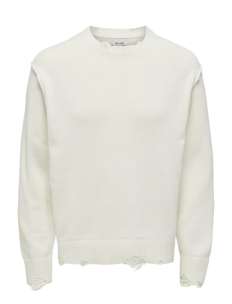 ONLY & SONS - ONSTUNE RLX LS CREW NECK KNIT LIFE - rundhals - cloud dancer - 1