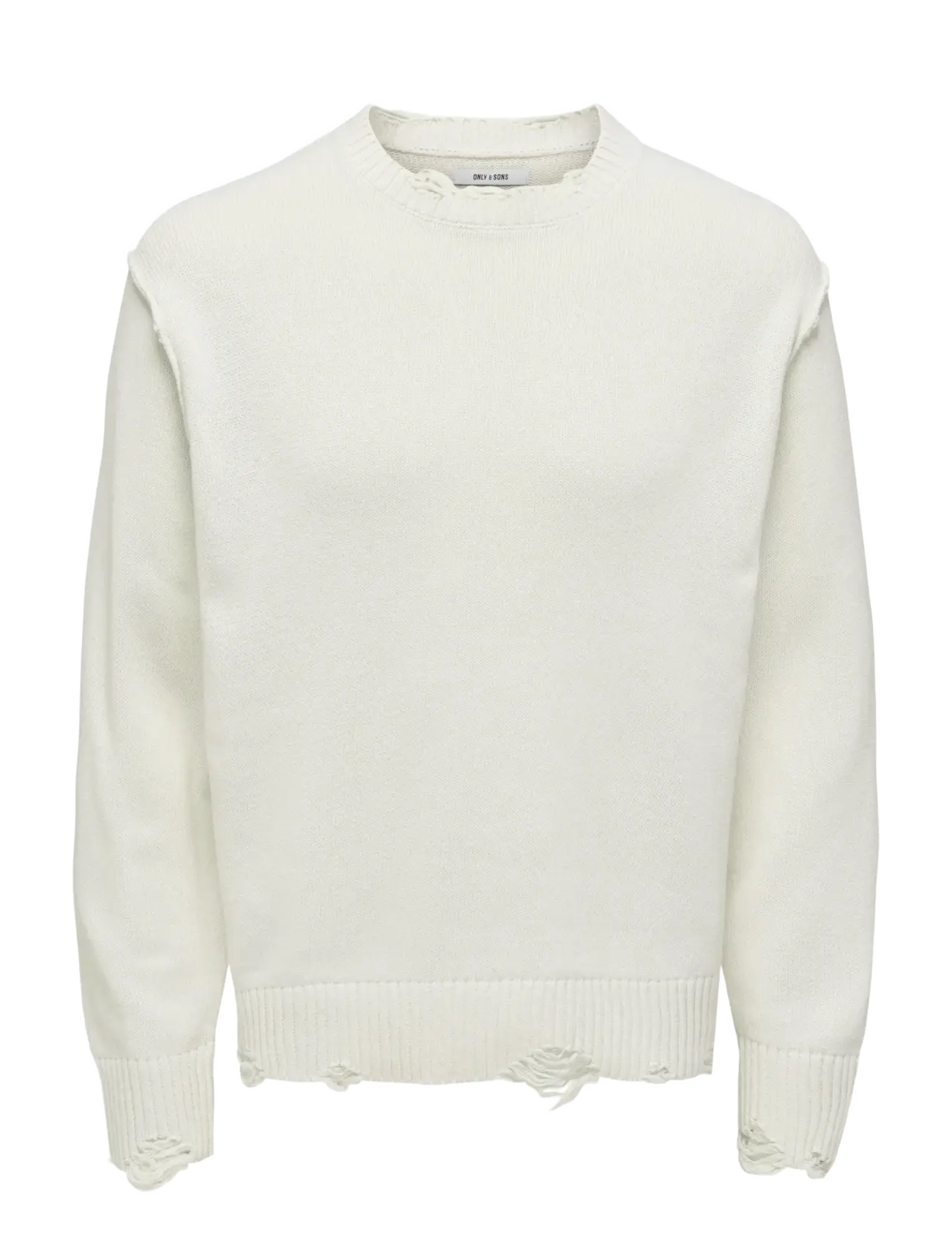ONLY & SONS - ONSTUNE RLX LS CREW NECK KNIT - Ümmarguse kaelusega kudumid - cloud dancer - 1