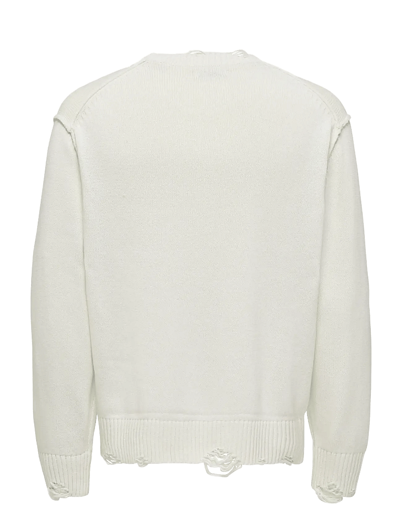 ONLY & SONS - ONSTUNE RLX LS CREW NECK KNIT LIFE - rundhals - cloud dancer - 2