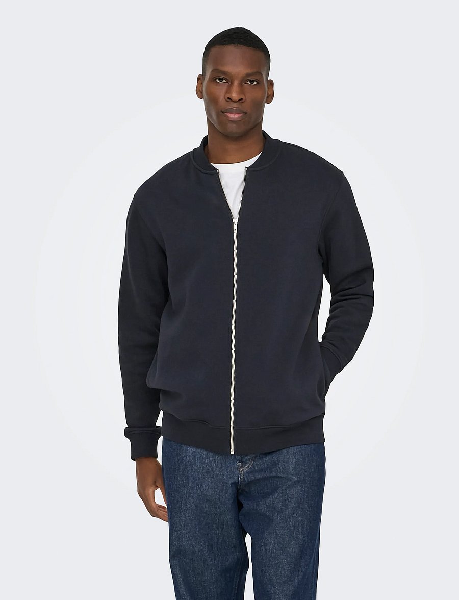 ONLY & SONS - ONSCERES REG ZIP BOMBER JCK NOOS - fall jackets - black - 0