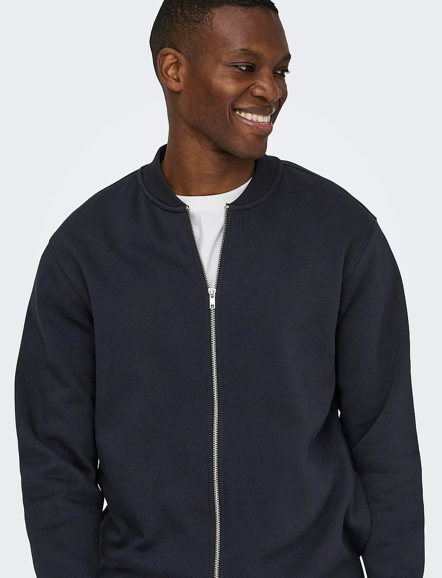 ONLY & SONS - ONSCERES REG ZIP BOMBER JCK NOOS - fall jackets - black - 4
