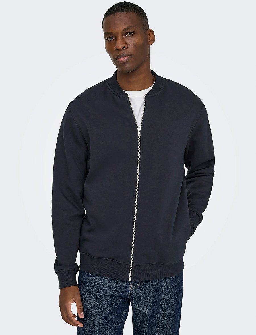 ONLY & SONS - ONSCERES REG ZIP BOMBER JCK NOOS - fall jackets - black - 5