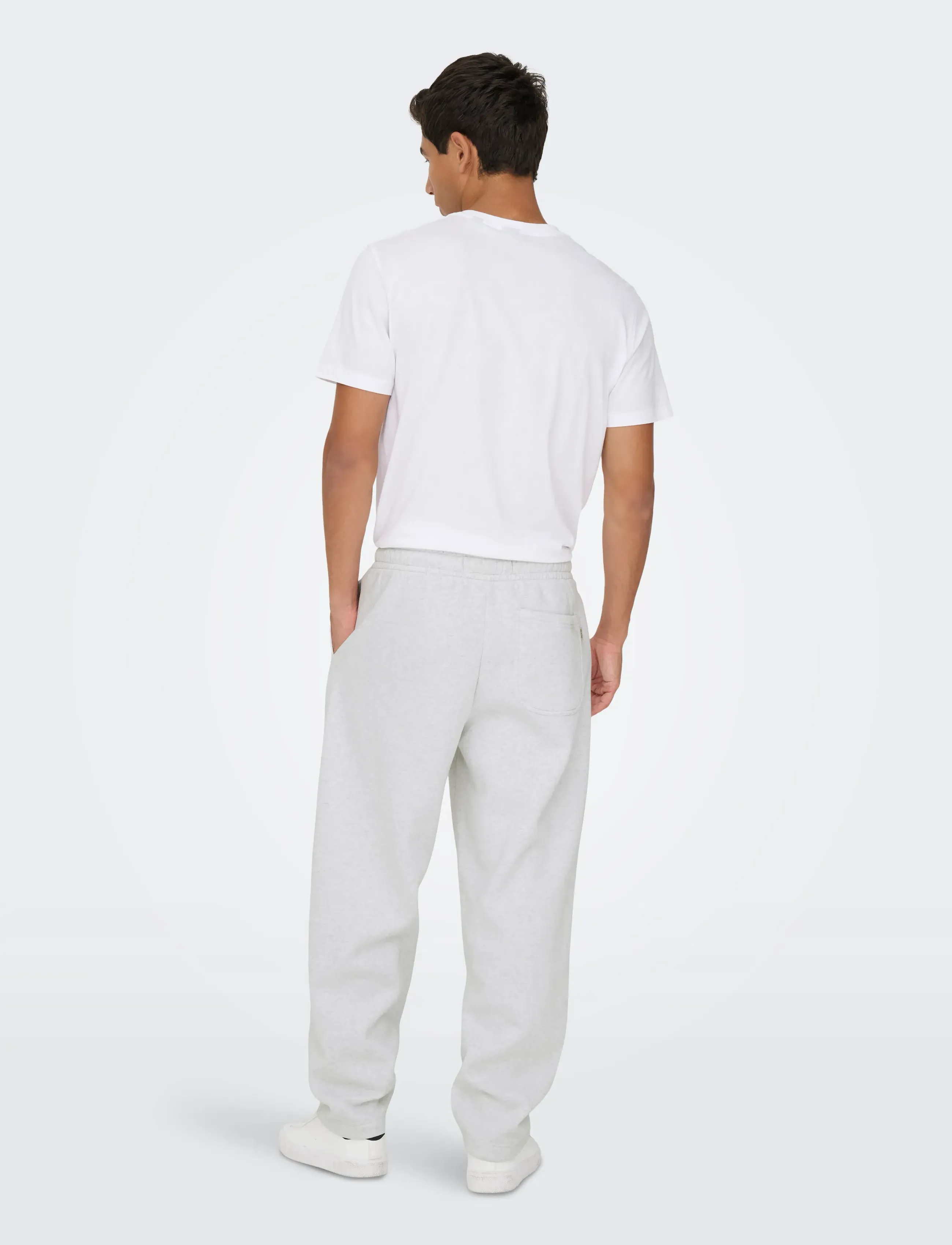 ONLY & SONS - ONSCERES WIDE PANT NOOS - die niedrigsten preise - super light grey melange - 3