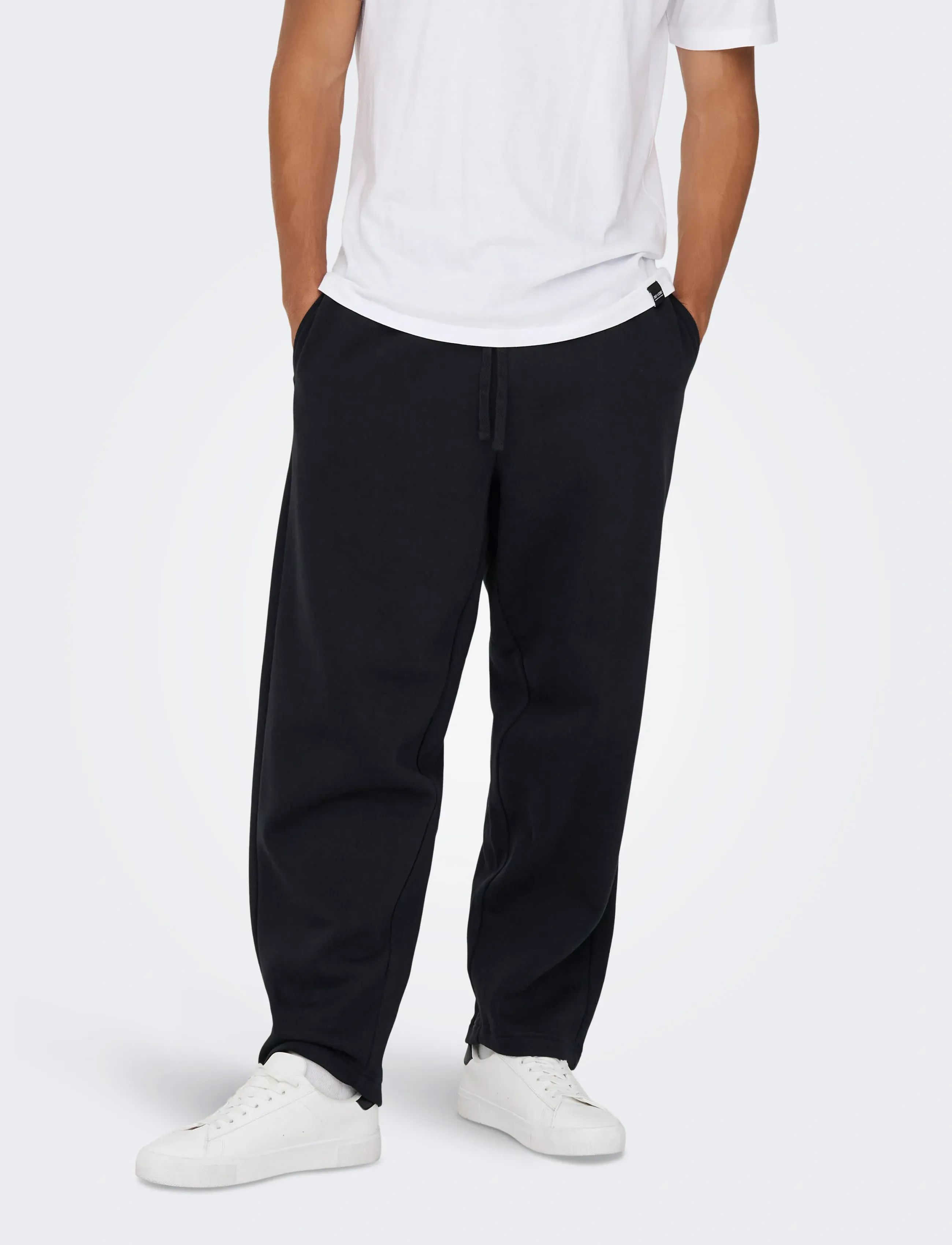 ONLY & SONS Onsceres Wide Pant Noos, XL, Black, Underdele > Joggingbukser, Herre