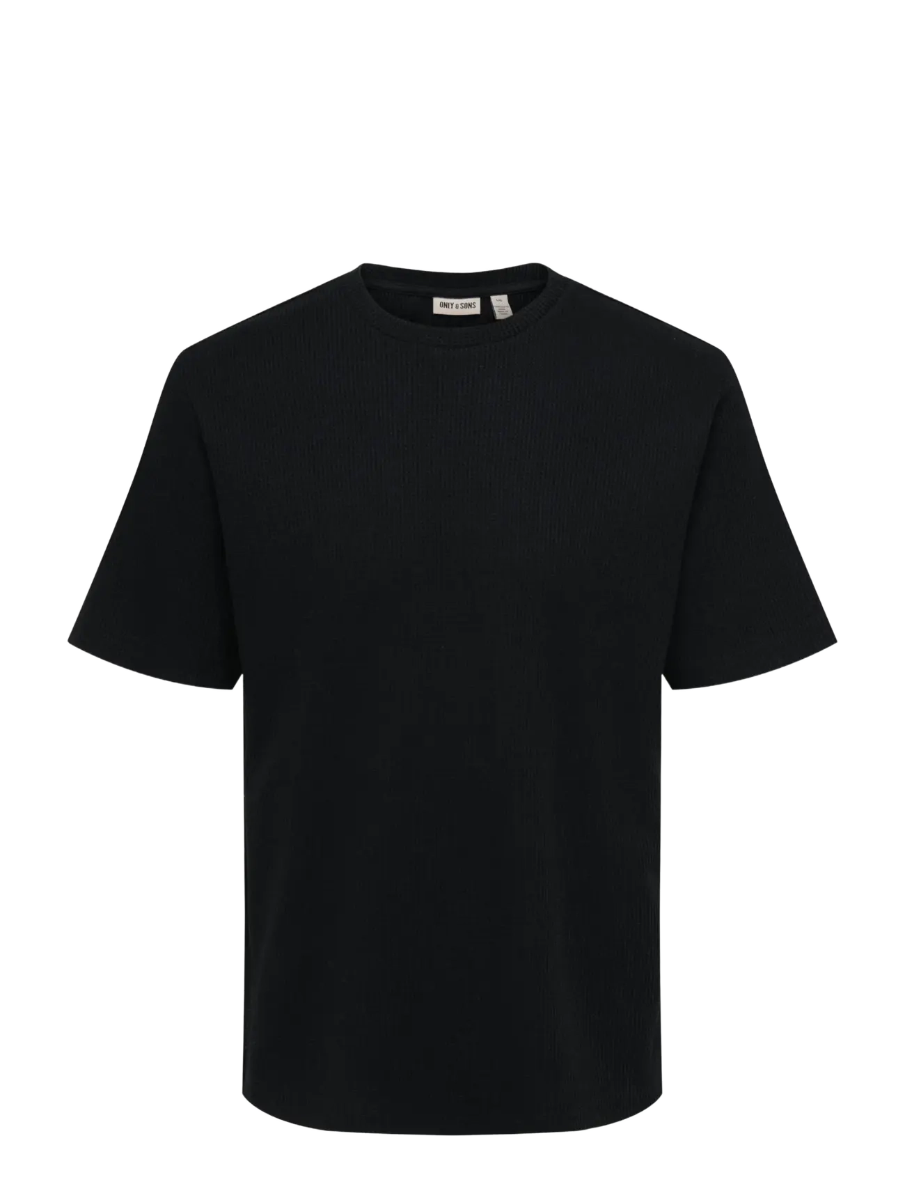 ONLY & SONS - ONSTOBIE REG SS WAFFLE TEE NOOS - kurzärmelig - black - 1