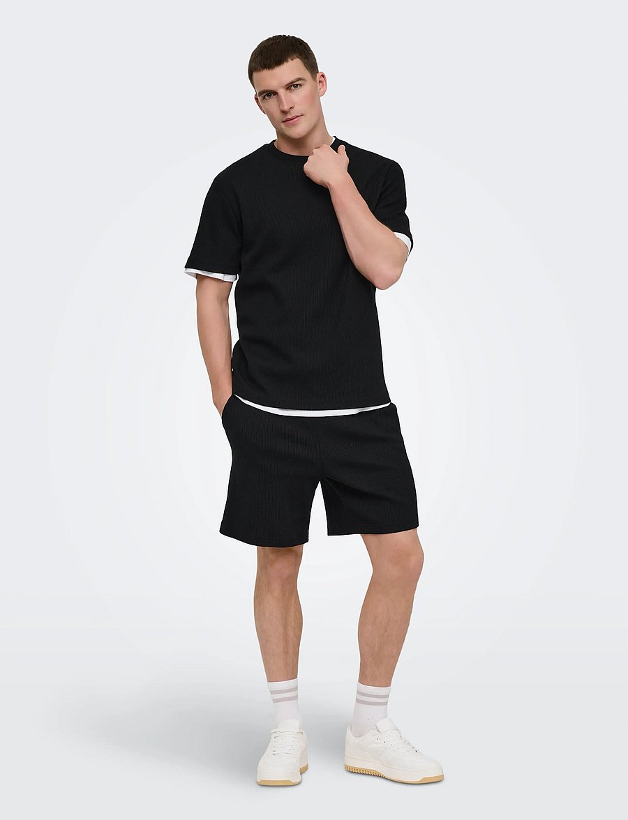 ONLY & SONS - ONSTOBIE REG SS TEE NOOS - kurzärmelige t-shirts - black - 4
