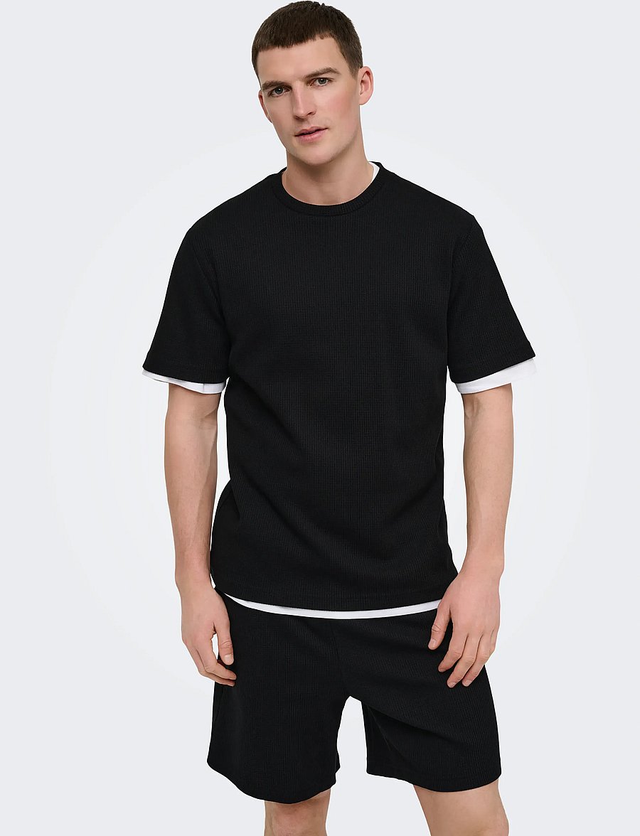 ONLY & SONS - ONSTOBIE REG SS TEE NOOS - kurzärmelige t-shirts - black - 5