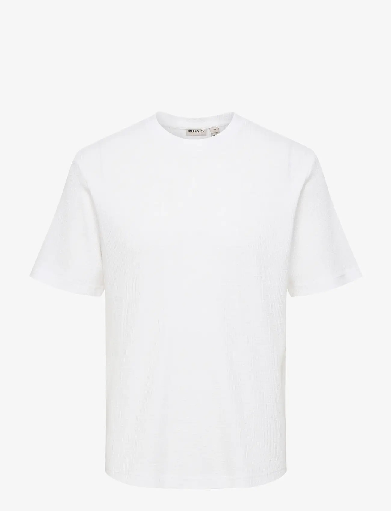 ONLY & SONS - ONSTOBIE REG SS TEE NOOS - short-sleeved t-shirts - bright white - 1