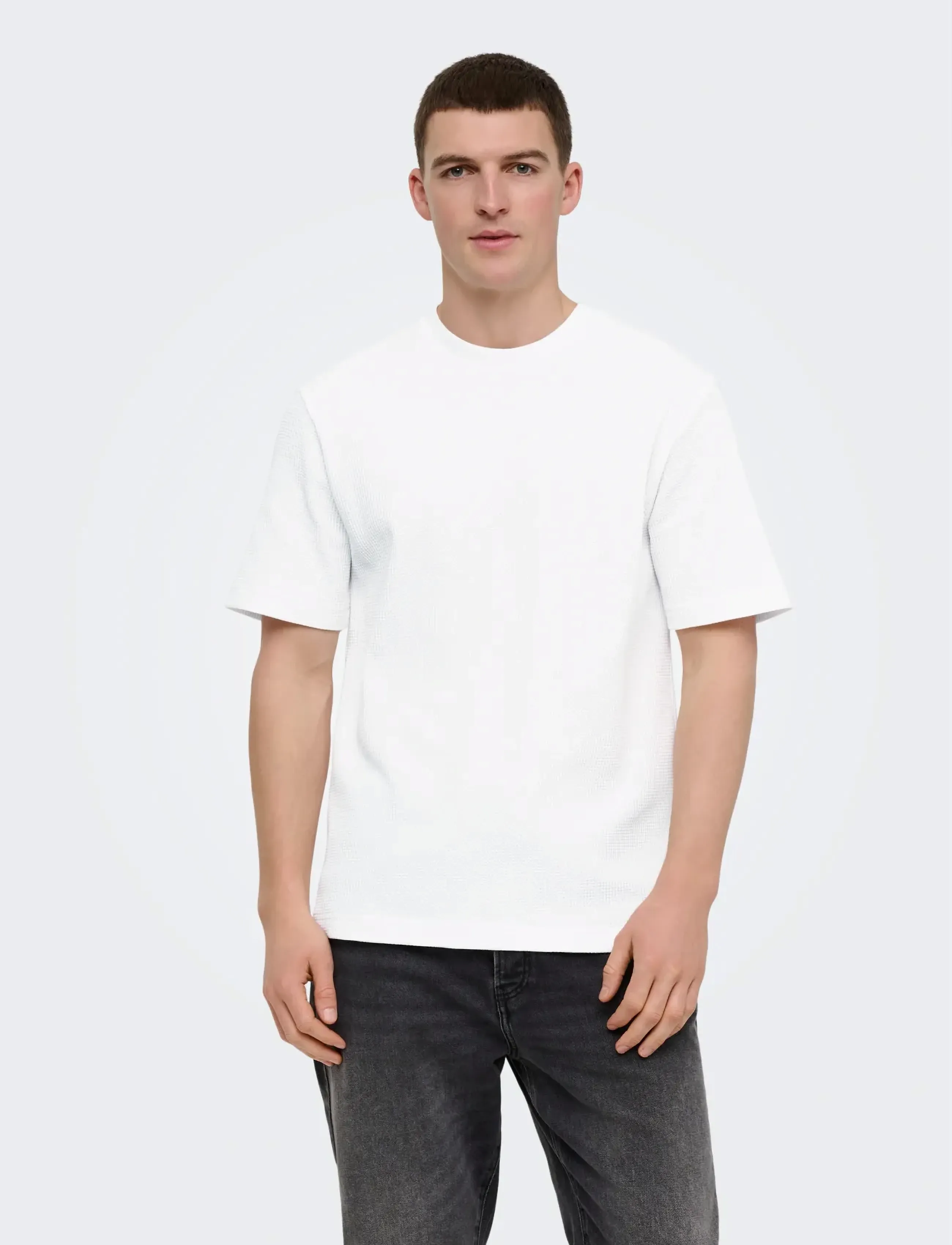 ONLY & SONS ONSTOBIE REG SS TEE NOOS - T-Shirts - BRIGHT WHITE / white