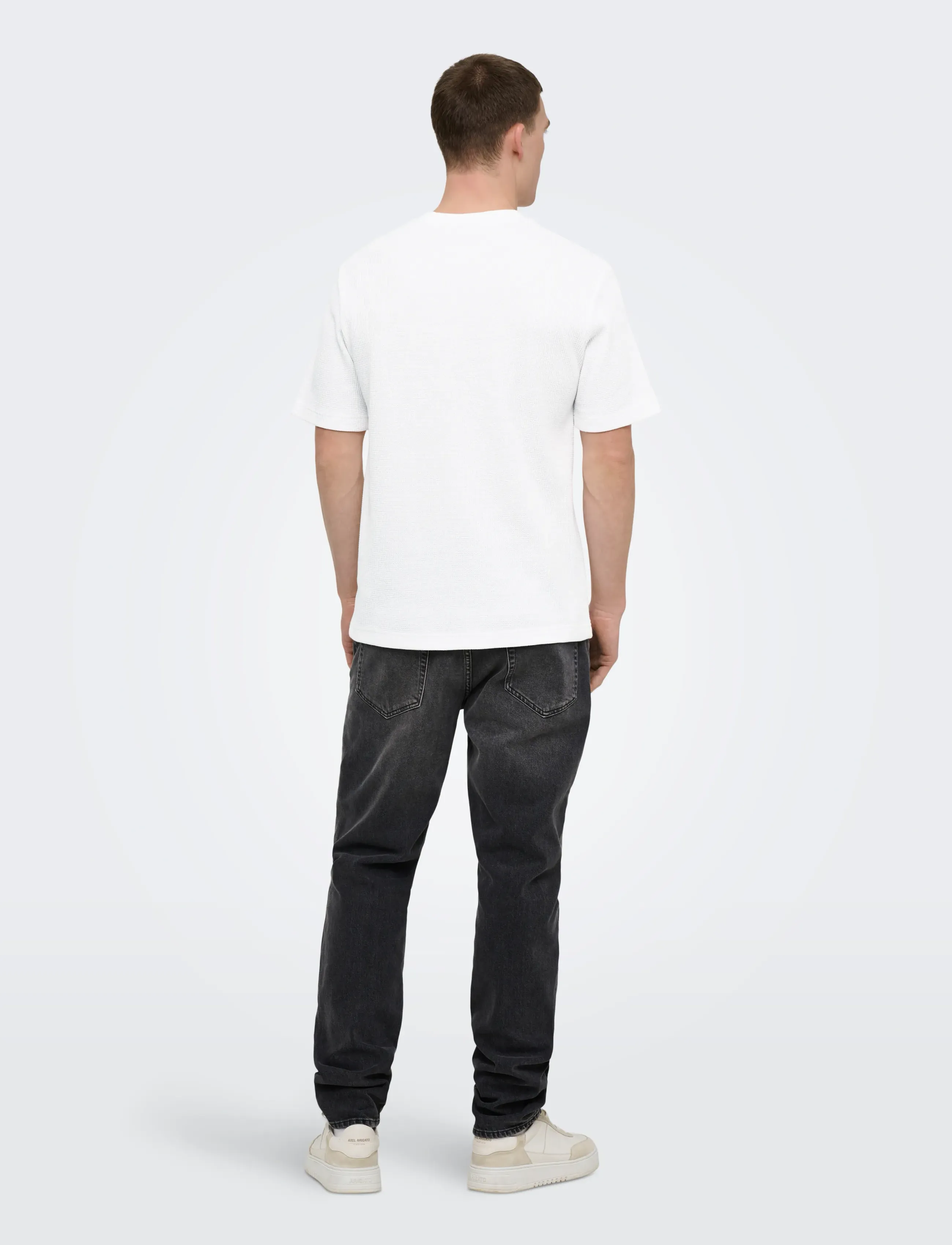 ONLY & SONS - ONSTOBIE REG SS WAFFLE TEE NOOS - kurzärmelig - bright white - 3