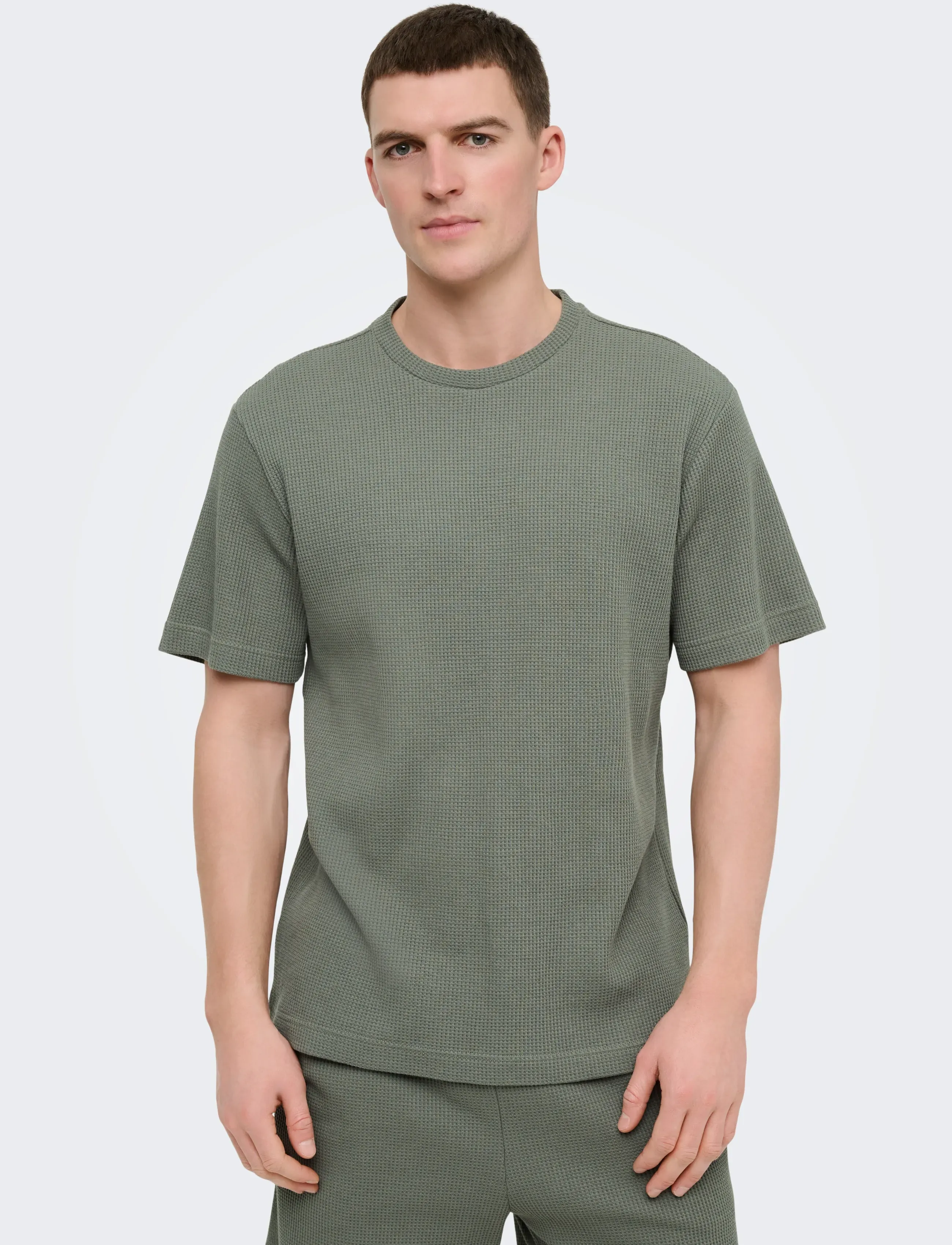 ONLY & SONS Onstobie Reg Ss Waffle Tee Noos t-shirts - bas herr – bild 5