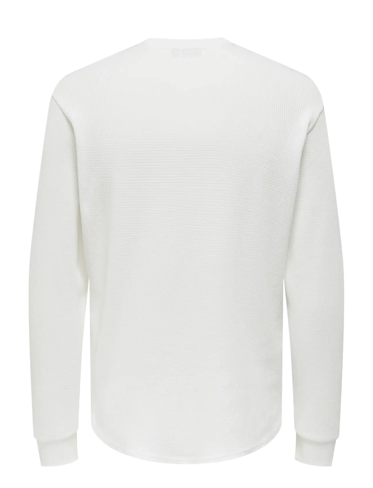 ONLY & SONS - ONSTOBIE REG LS HENLEY TEE NOOS - langärmelig - bright white - 2