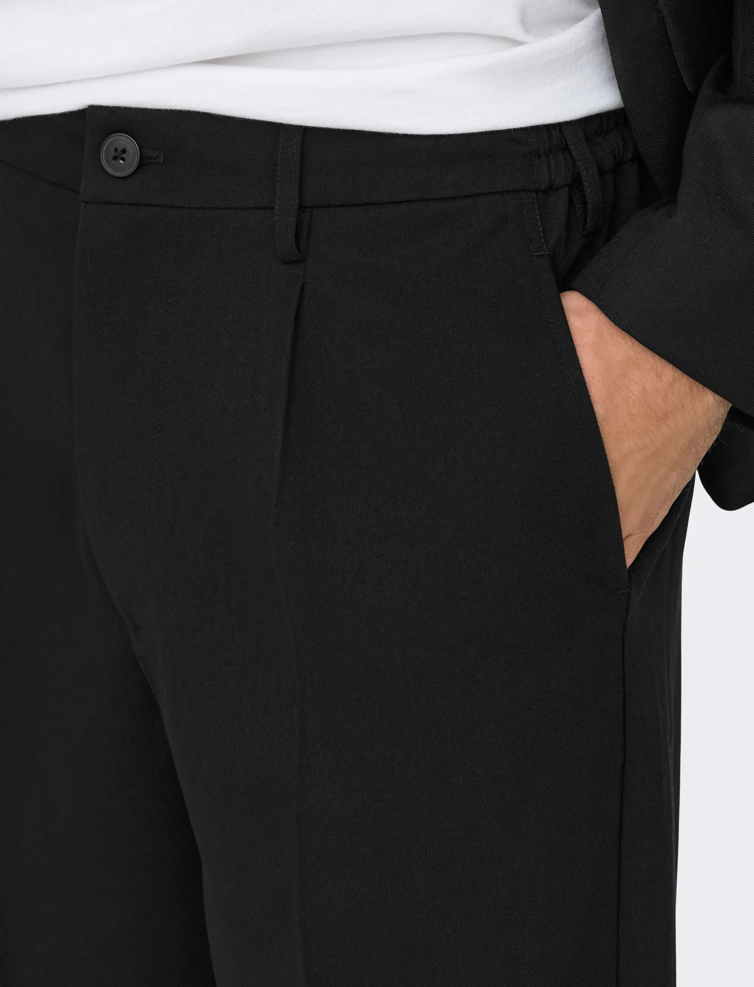 ONLY & SONS - ONSMIRO TAILOR LOOSE 0346 PANT FRML NOOS - pantalons habillés - black - 4