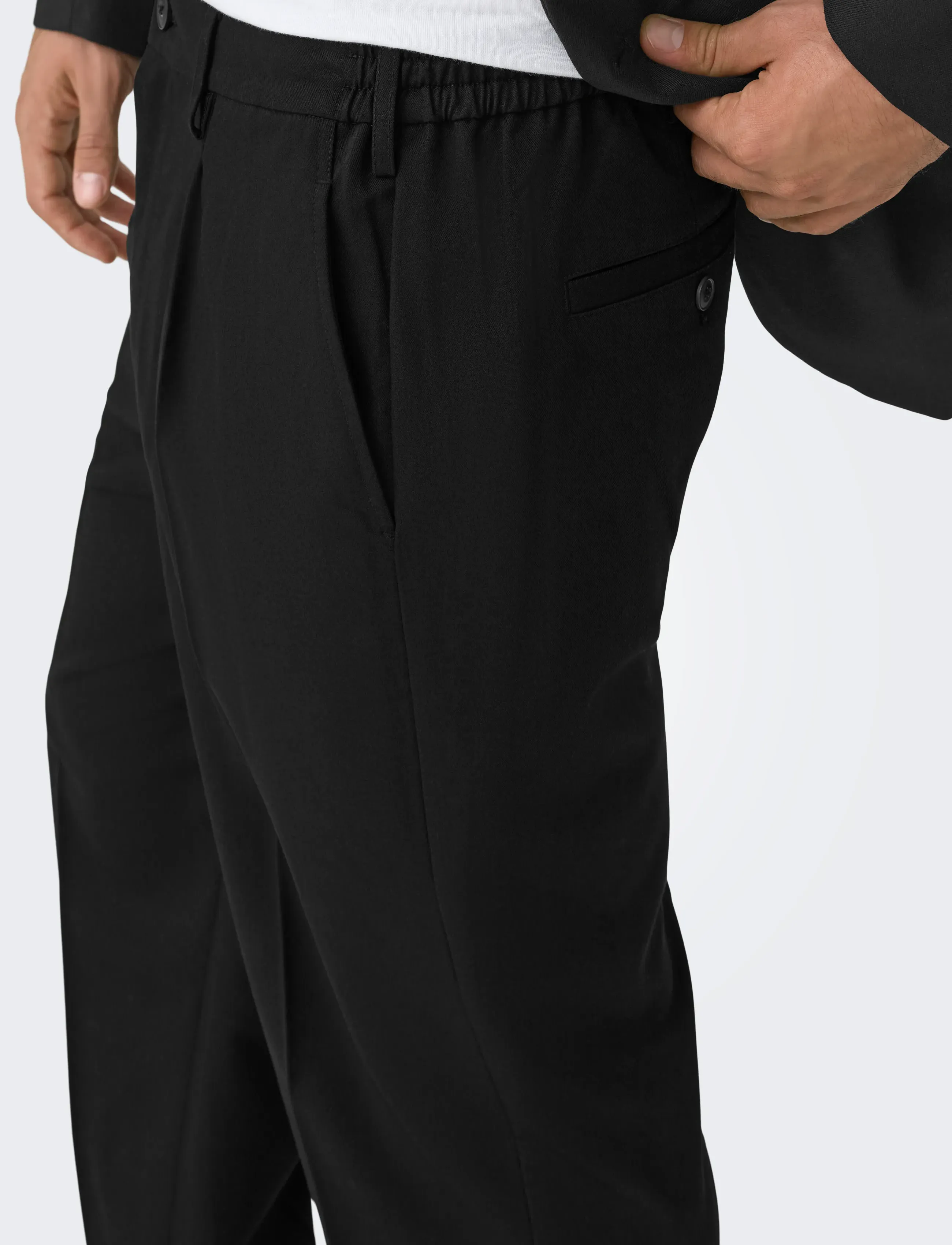 ONLY & SONS - ONSMIRO TAILOR LOOSE 0346 PANT FRML NOOS - pantalons habillés - black - 5
