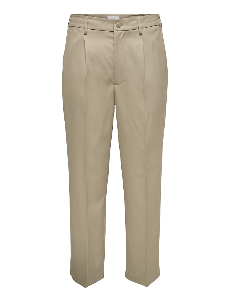 ONLY & SONS - ONSMIRO TAILOR LOOSE 0346 PANT FRML NOOS - pantalons - chinchilla - 1