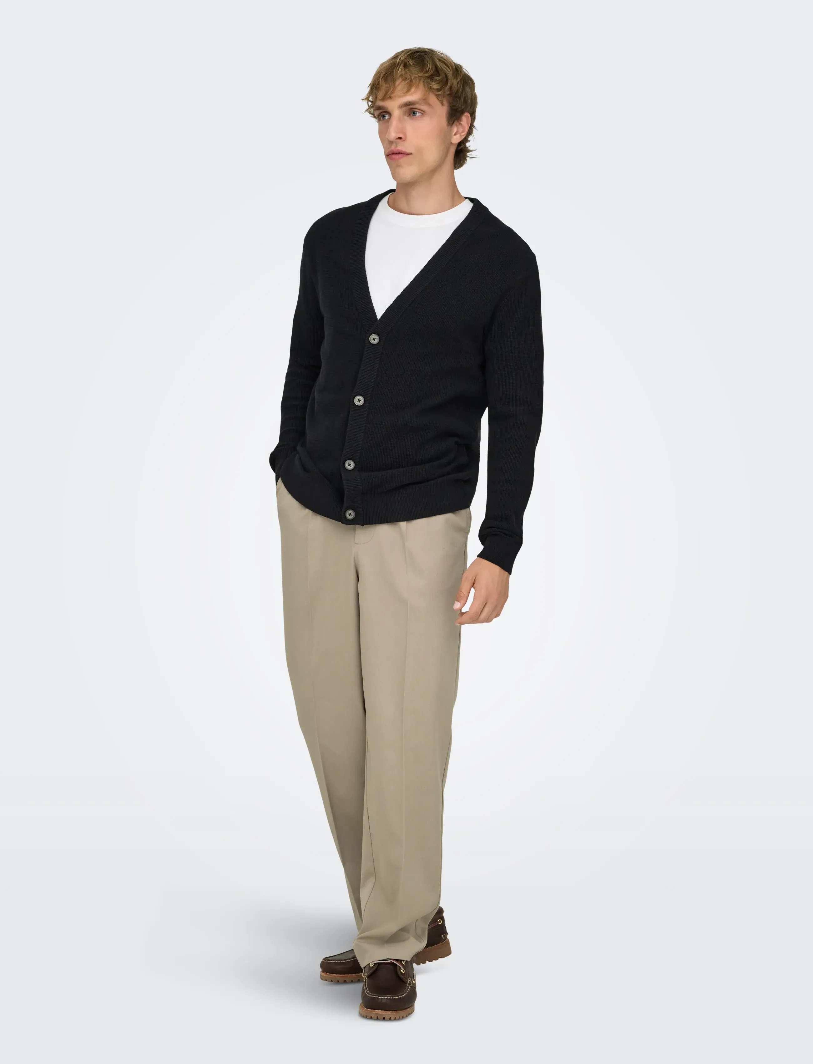 ONLY & SONS - ONSMIRO TAILOR LOOSE 0346 PANT FRML NOOS - habitbukser - chinchilla - 0
