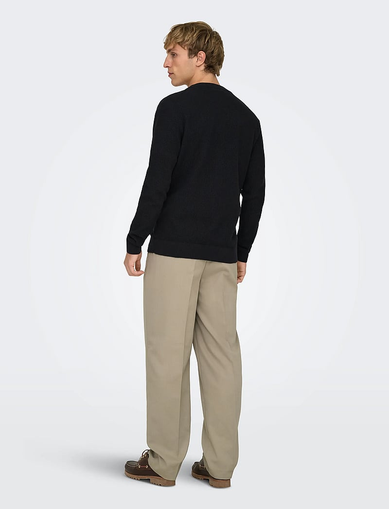 ONLY & SONS - ONSMIRO TAILOR LOOSE 0346 PANT FRML NOOS - pantalons - chinchilla - 3