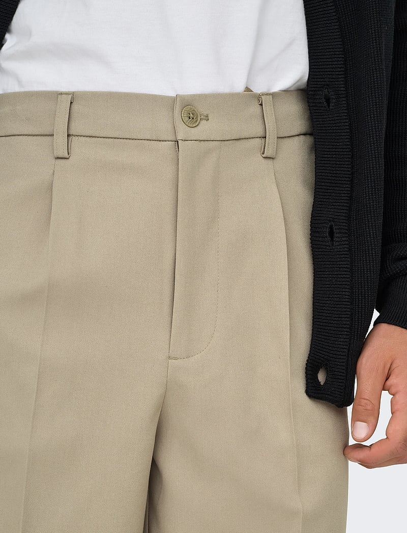 ONLY & SONS - ONSMIRO TAILOR LOOSE 0346 PANT FRML NOOS - pantalons - chinchilla - 5
