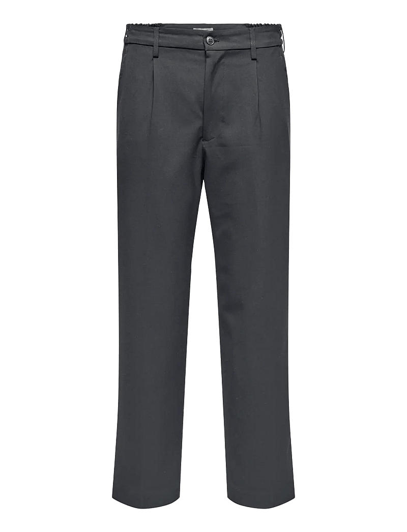ONLY & SONS - ONSMIRO TAILOR LOOSE 0346 PANT FRML NOOS - kostiuminės kelnės - dark grey melange - 1