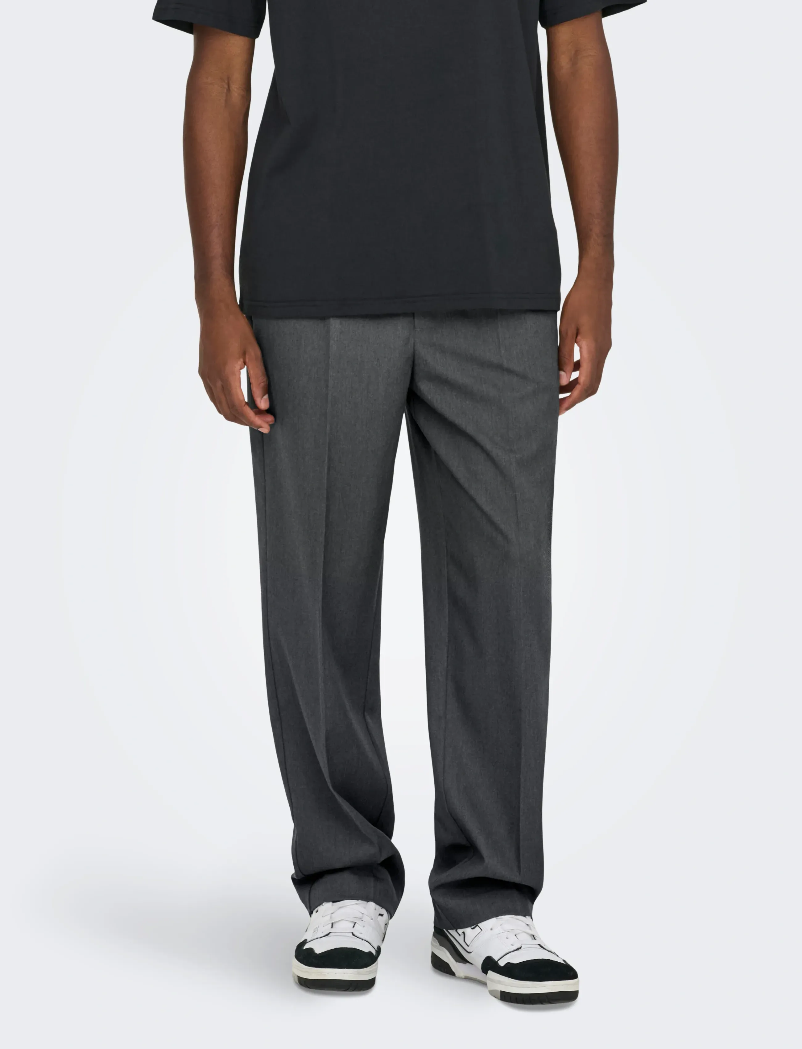 ONLY & SONS ONSMIRO TAILORED LOOSE 0346 PANT NOOS - Casual - DARK GREY MELANGE / grey