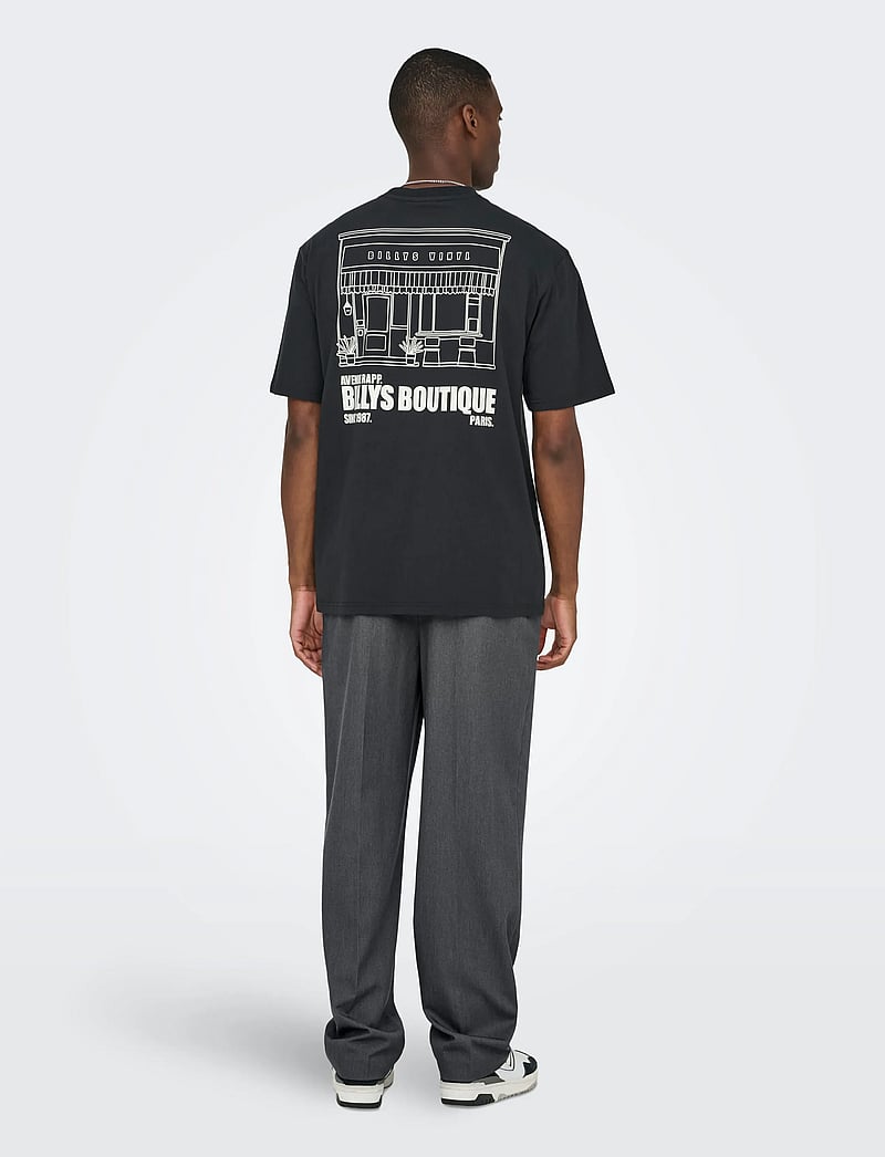 ONLY & SONS - ONSMIRO TAILOR LOOSE 0346 PANT FRML NOOS - kostiuminės kelnės - dark grey melange - 3