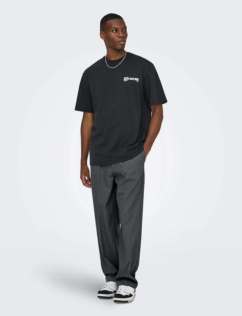 ONLY & SONS - ONSMIRO TAILOR LOOSE 0346 PANT FRML NOOS - kostiuminės kelnės - dark grey melange - 4