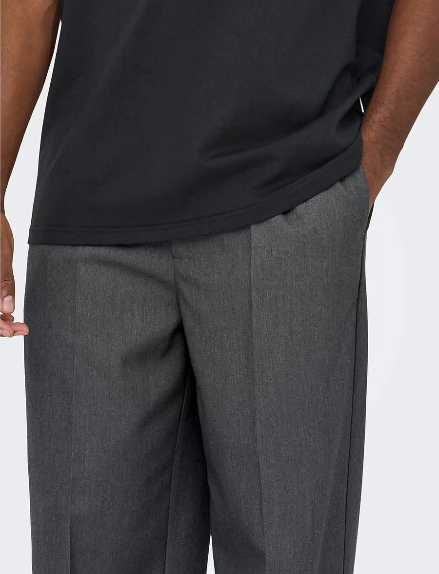 ONLY & SONS - ONSMIRO TAILOR LOOSE 0346 PANT FRML NOOS - habitbukser - dark grey melange - 5