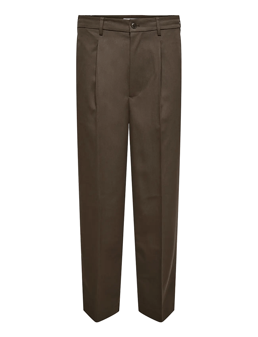 ONLY & SONS - ONSMIRO TAILOR LOOSE 0346 PANT FRML NOOS - casual bukser - demitasse - 1