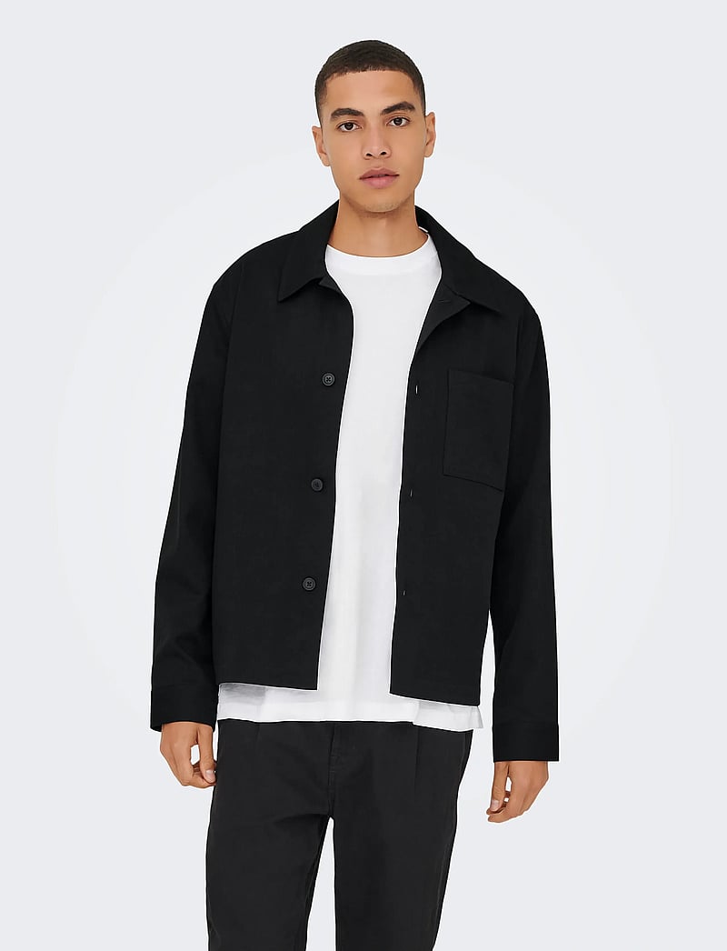 ONLY & SONS - ONSMIRO TAILORED REG 0346 OVERSHIRT FRML - kollektionen - black - 0