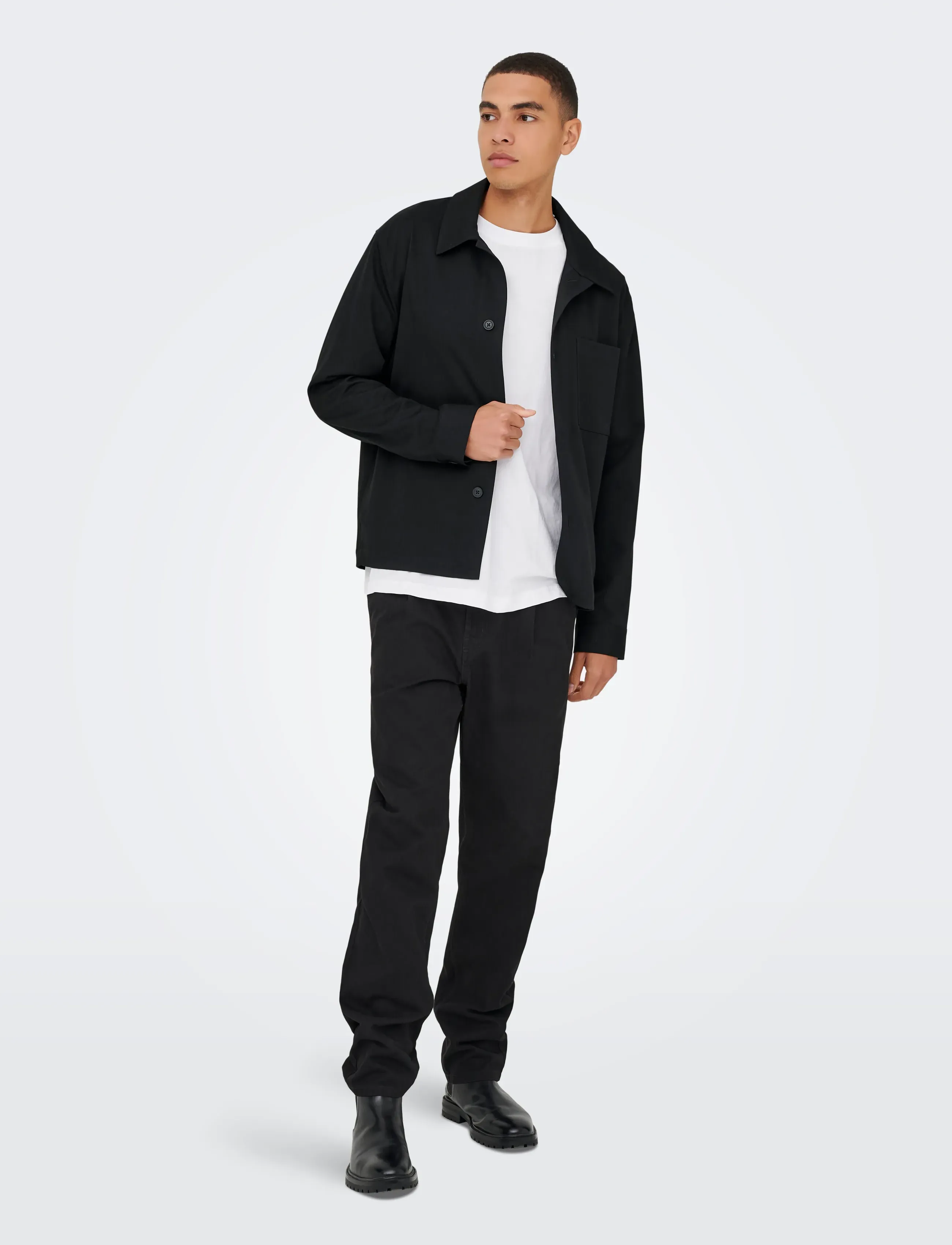 ONLY & SONS - ONSMIRO TAILORED REG 0346 OVERSHIRT FRML - collections - black - 4