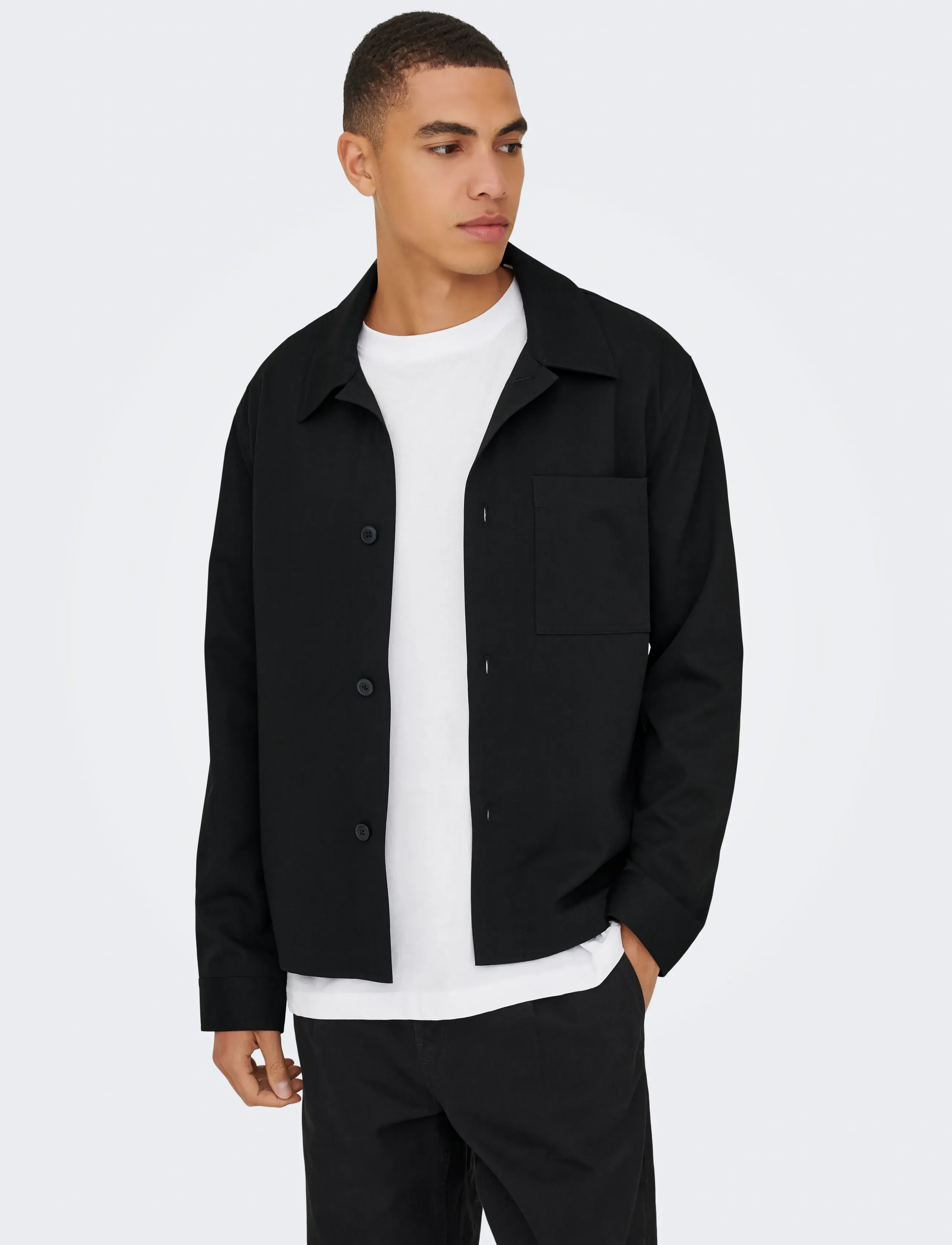 ONLY & SONS - ONSMIRO TAILORED REG 0346 OVERSHIRT FRML - collections - black - 5