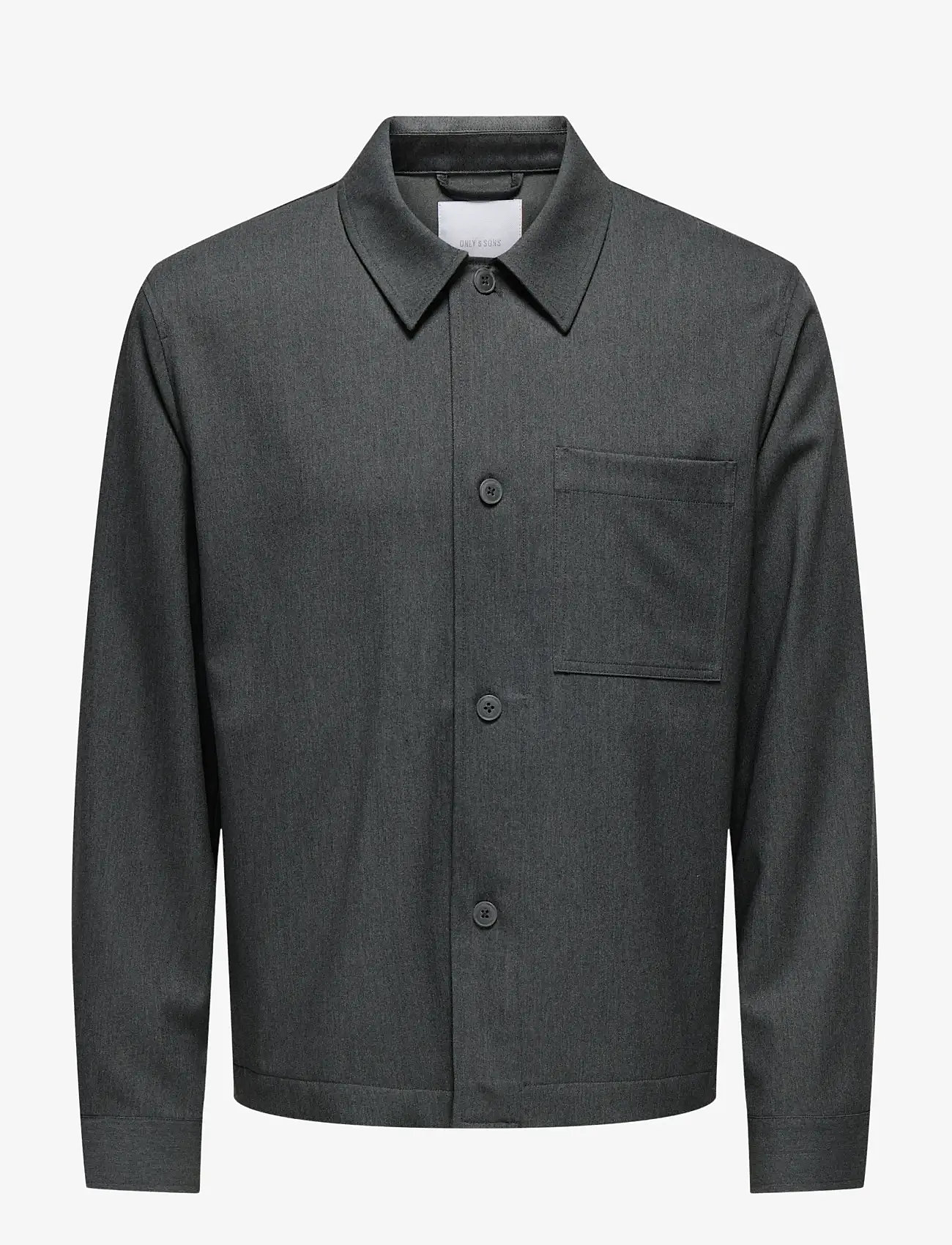 ONLY & SONS - ONSMIRO TAILORED REG 0346 OVERSHIRT FRML - kollektioner - dark grey melange - 0