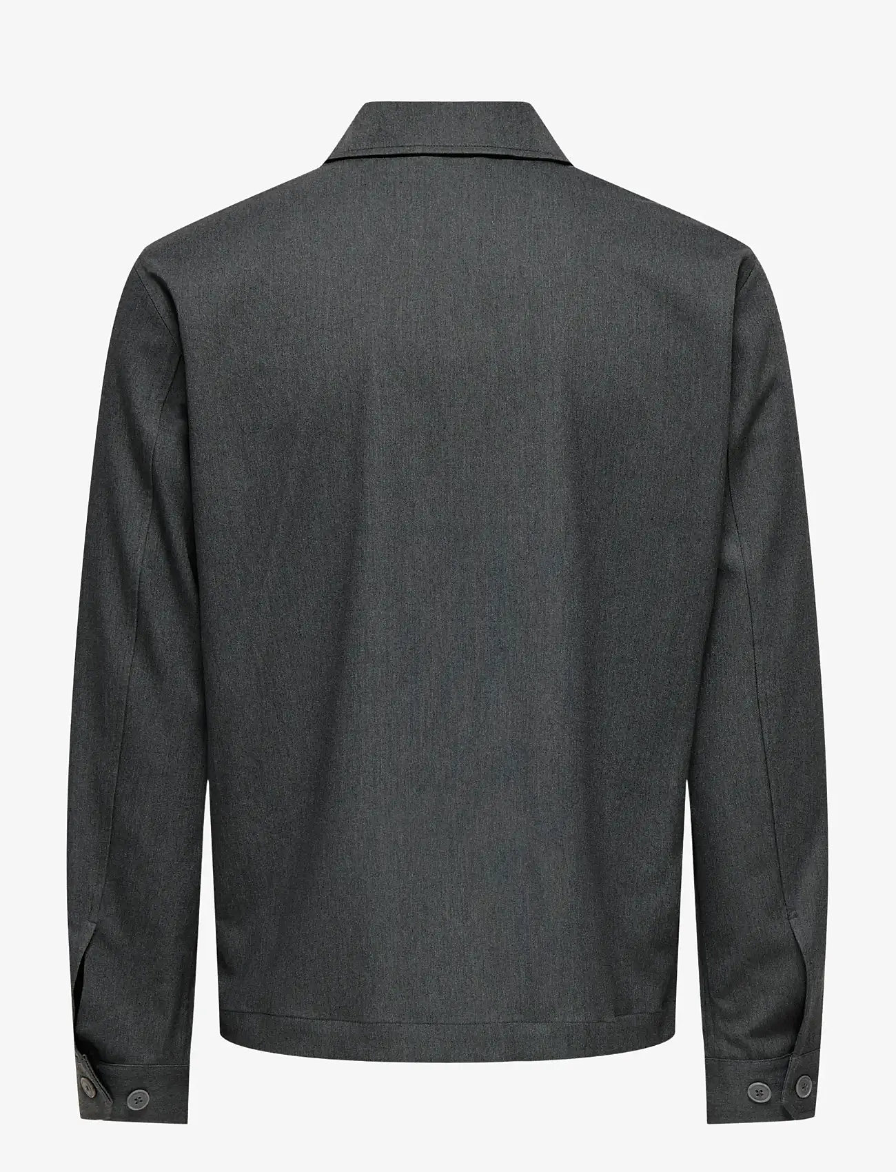 ONLY & SONS - ONSMIRO TAILORED REG 0346 OVERSHIRT FRML - kollektioner - dark grey melange - 1