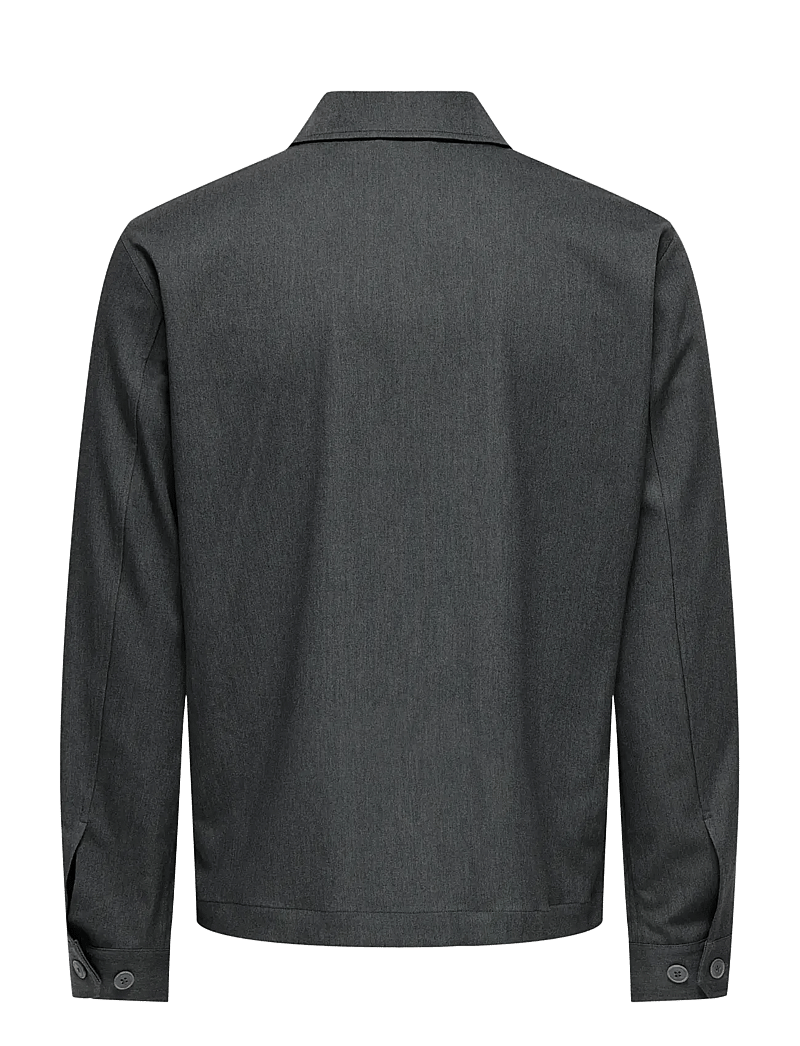 ONLY & SONS - ONSMIRO TAILORED REG 0346 OVERSHIRT FRML - kollektionen - dark grey melange - 2