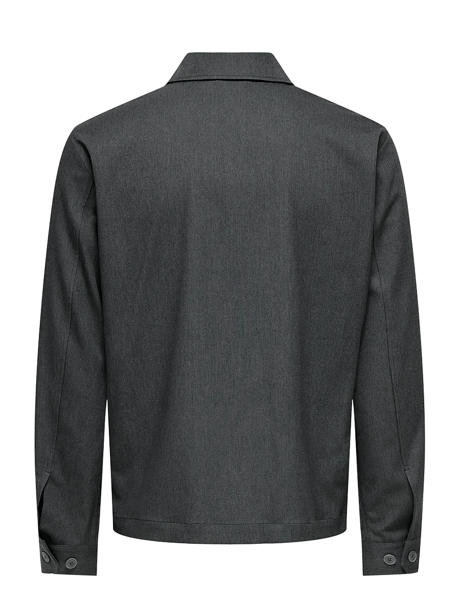 ONLY & SONS - ONSMIRO TAILORED REG 0346 OVERSHIRT FRML - kollektionen - dark grey melange - 2