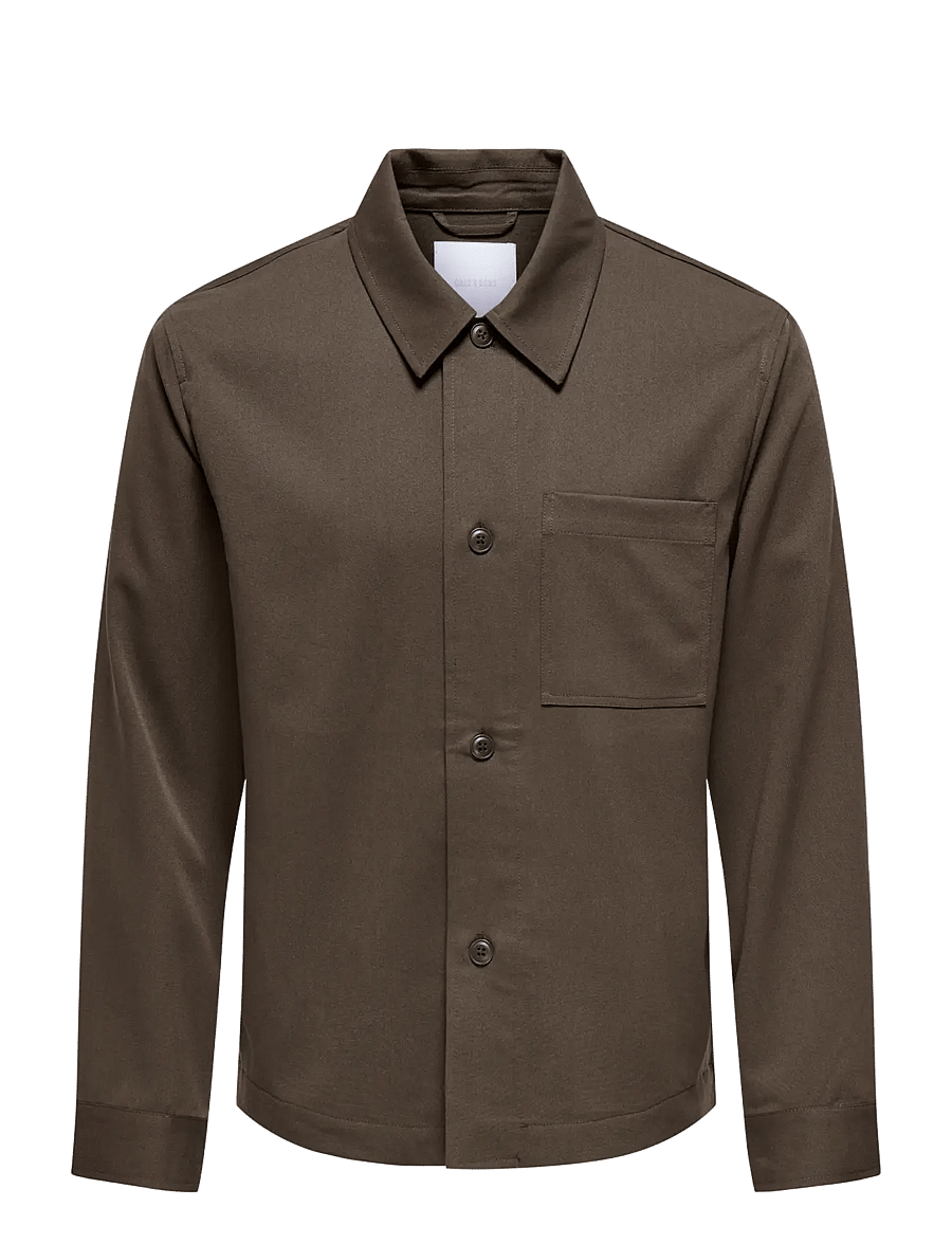 ONLY & SONS - ONSMIRO REG 0346 OVERSHIRT FRML - kollektioner - demitasse - 0