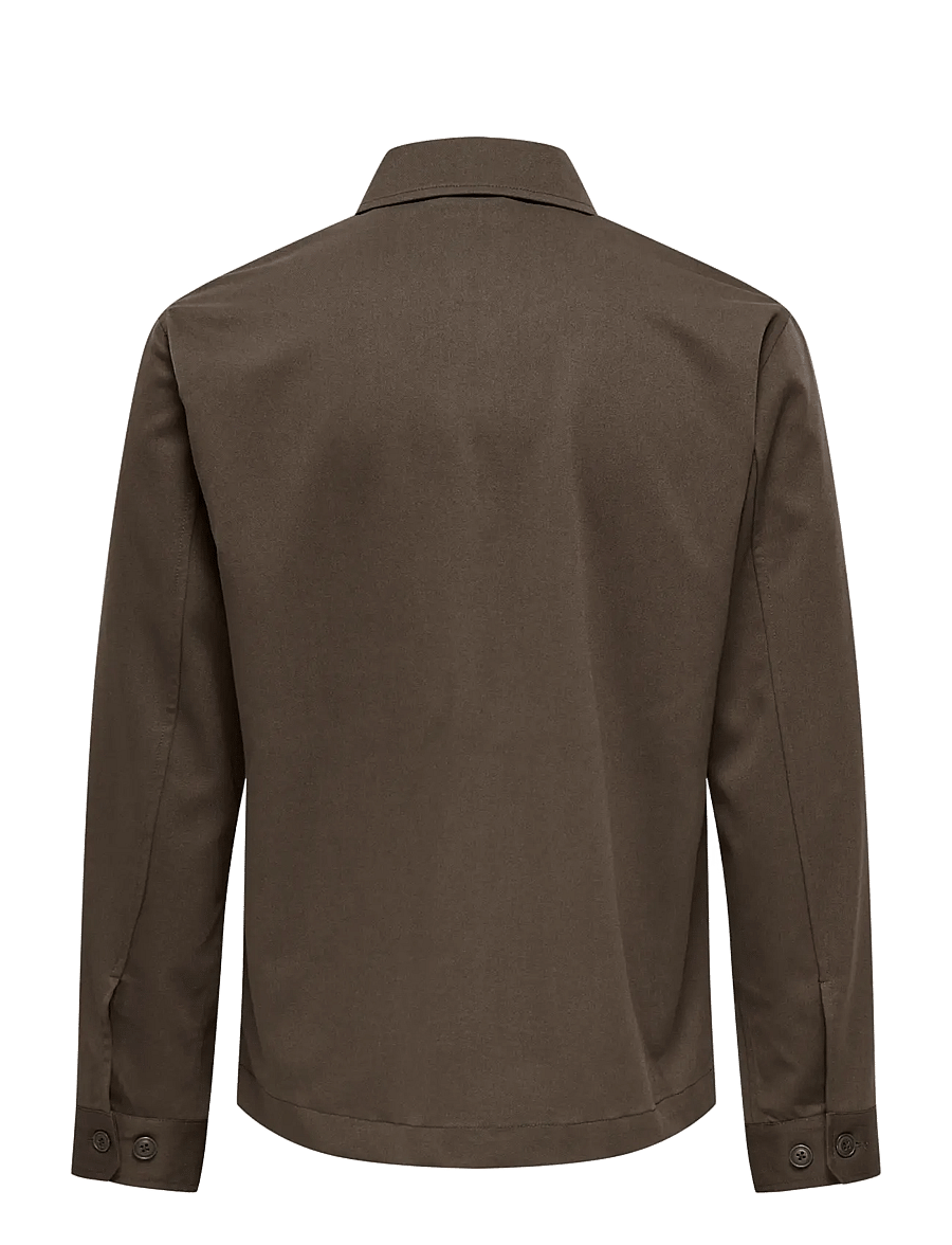 ONLY & SONS - ONSMIRO REG 0346 OVERSHIRT FRML - kollektioner - demitasse - 1