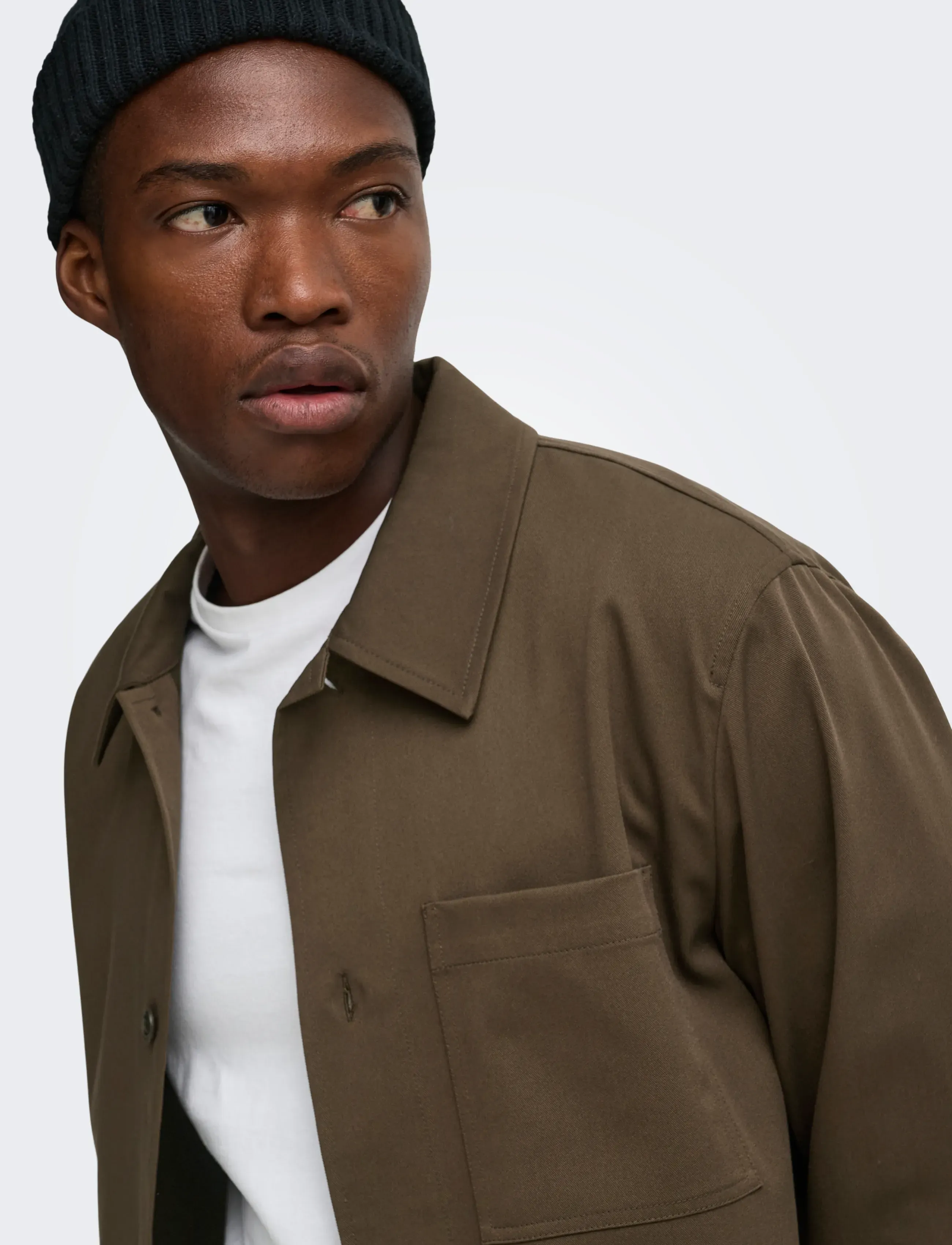 ONLY & SONS ONSMIRO REG 0346 OVERSHIRT FRML - Clothing - DEMITASSE / brown