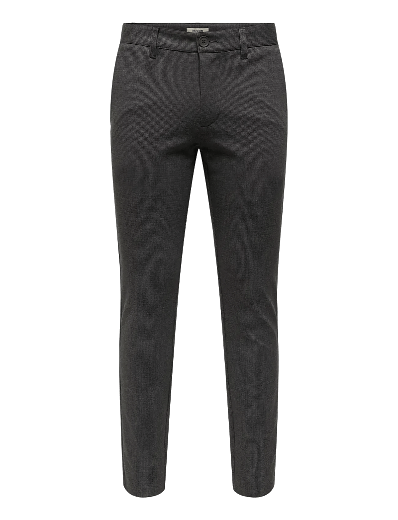 ONLY & SONS - ONSMARK SLIM CHECK 020960 PANT NOOS - casual - coffee bean - 1