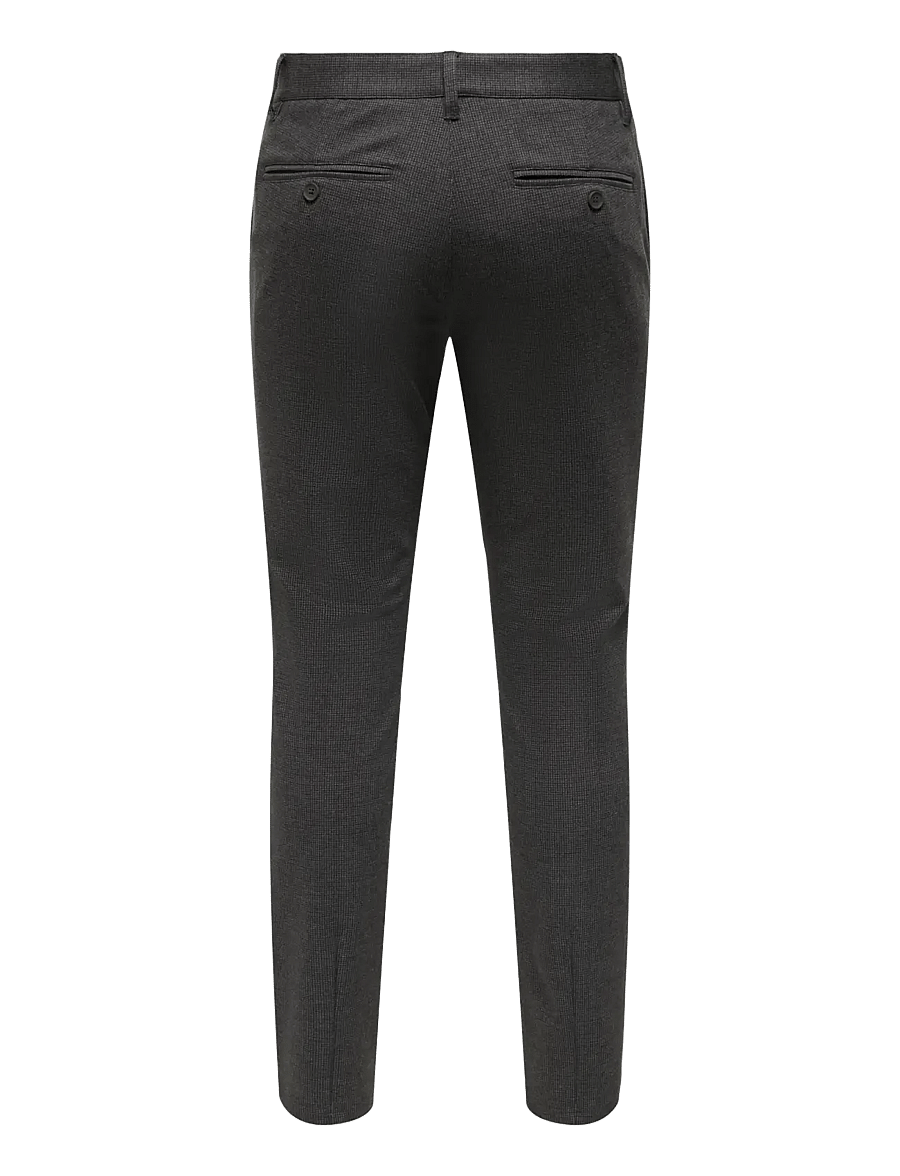 ONLY & SONS - ONSMARK SLIM CHECK 020960 PANT NOOS - rennot housut - coffee bean - 2
