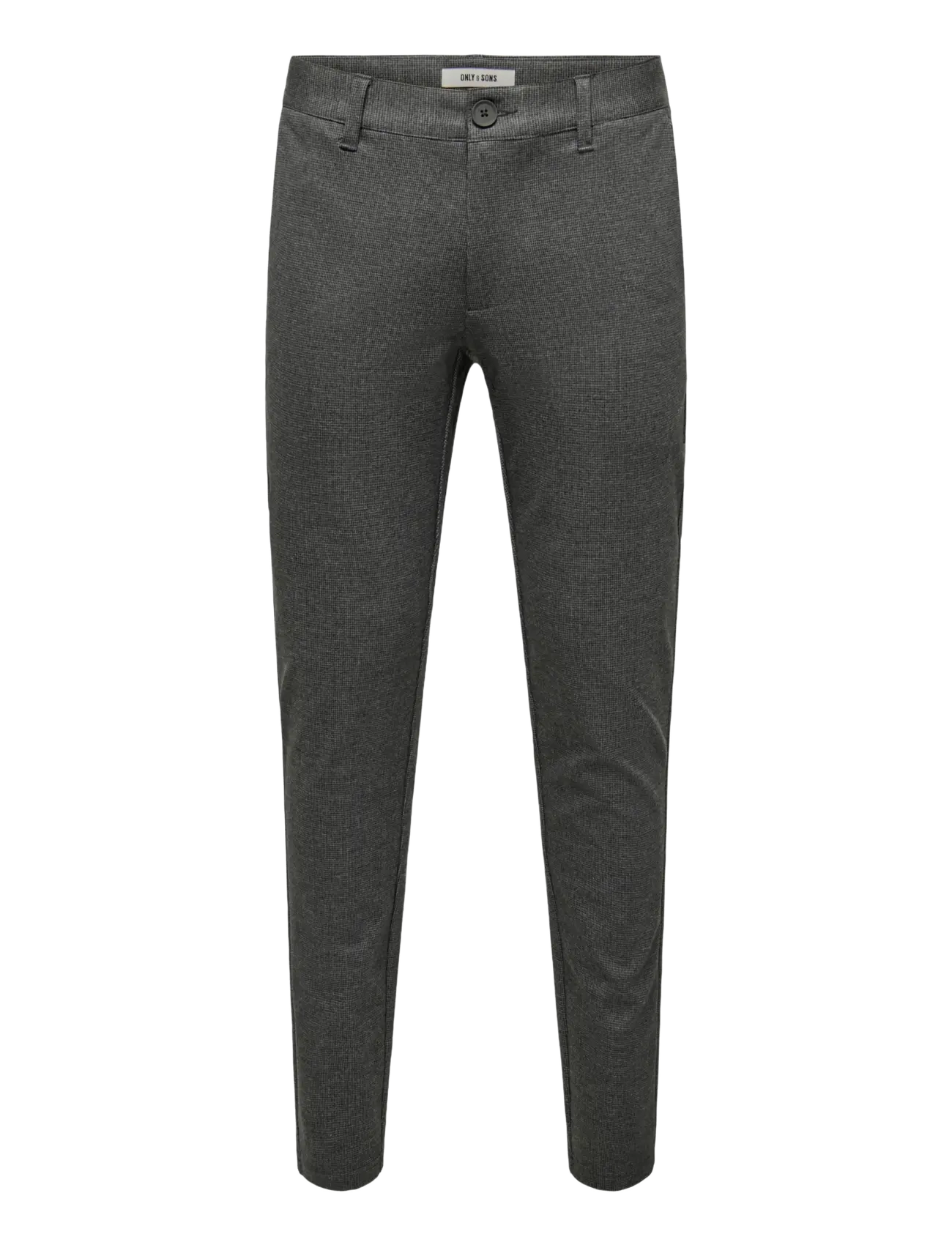ONLY & SONS ONSMARK SLIM CHECK 020960 PANT NOOS - Casual - JET BLACK / black